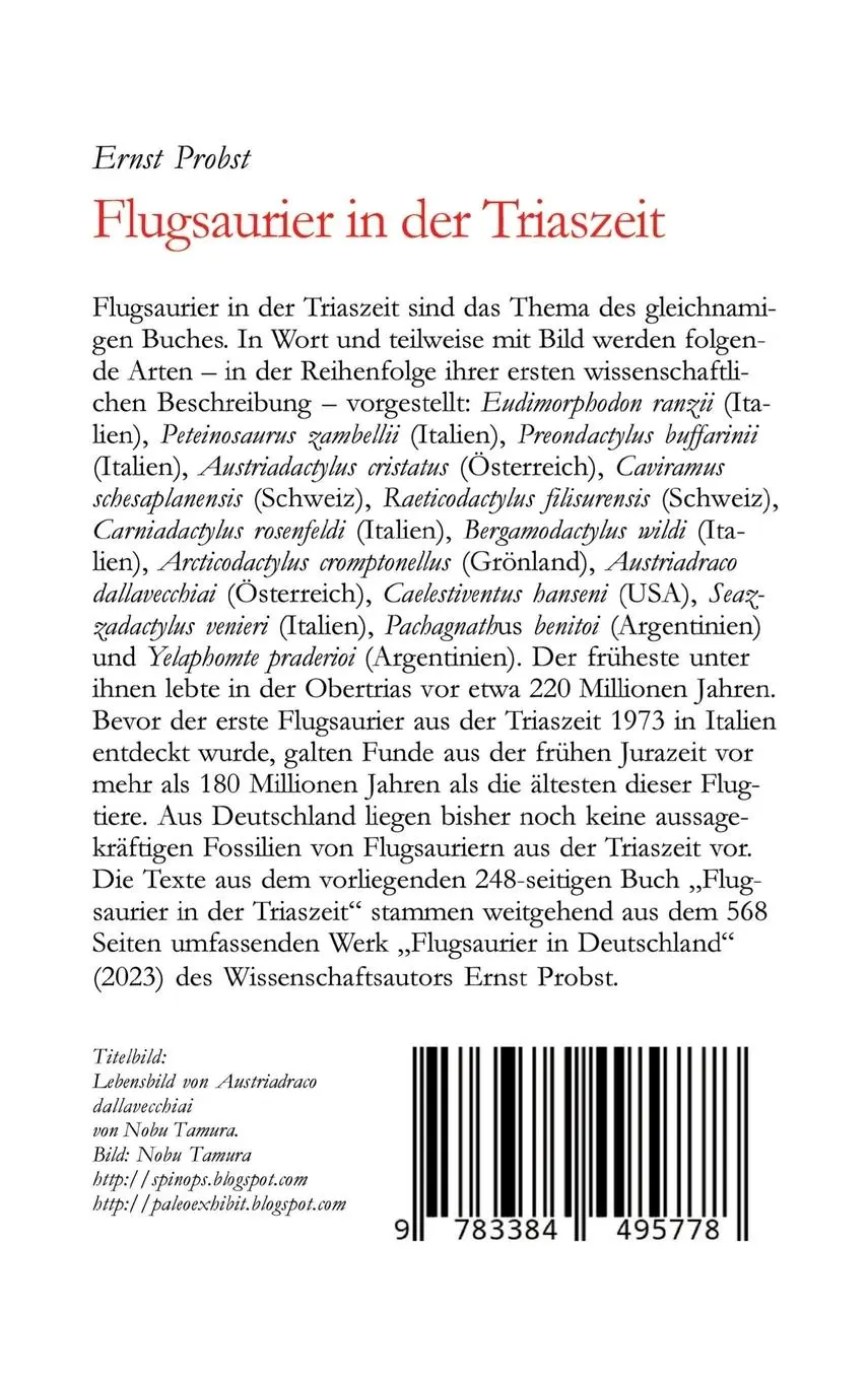 Rückseite: 9783384495778 | Flugsaurier in der Triaszeit | Von Eudimorphodon bis zu Yelaphomte