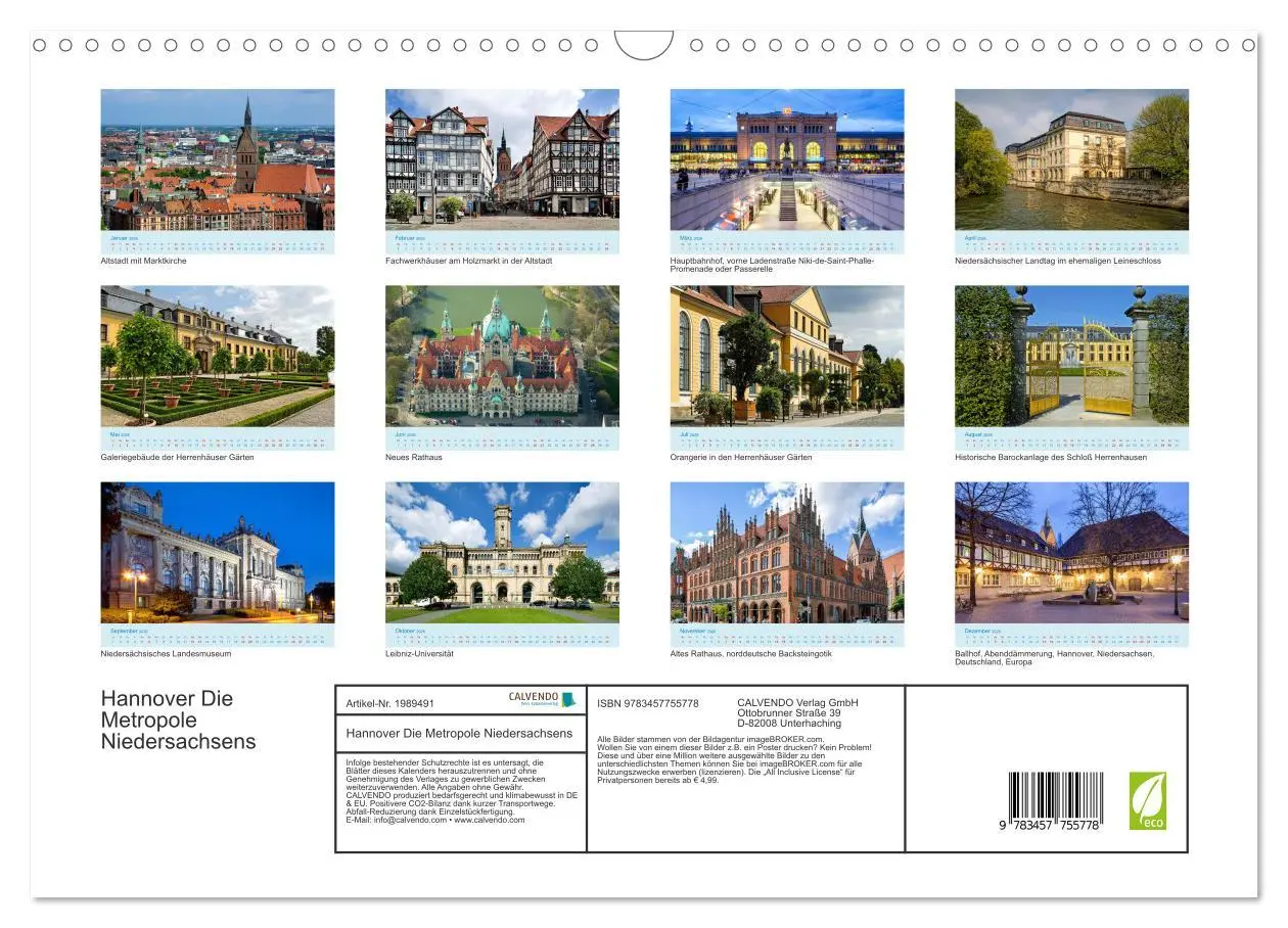 Bild: 9783457755778 | Hannover Die Metropole Niedersachsens (Wandkalender 2026 DIN A3...