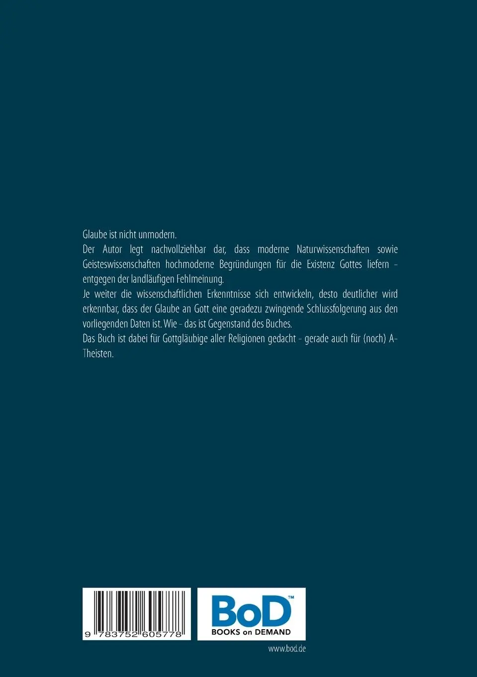 Rückseite: 9783752605778 | Ist Glaube unmodern? | Walter Merkle | Taschenbuch | 68 S. | Deutsch