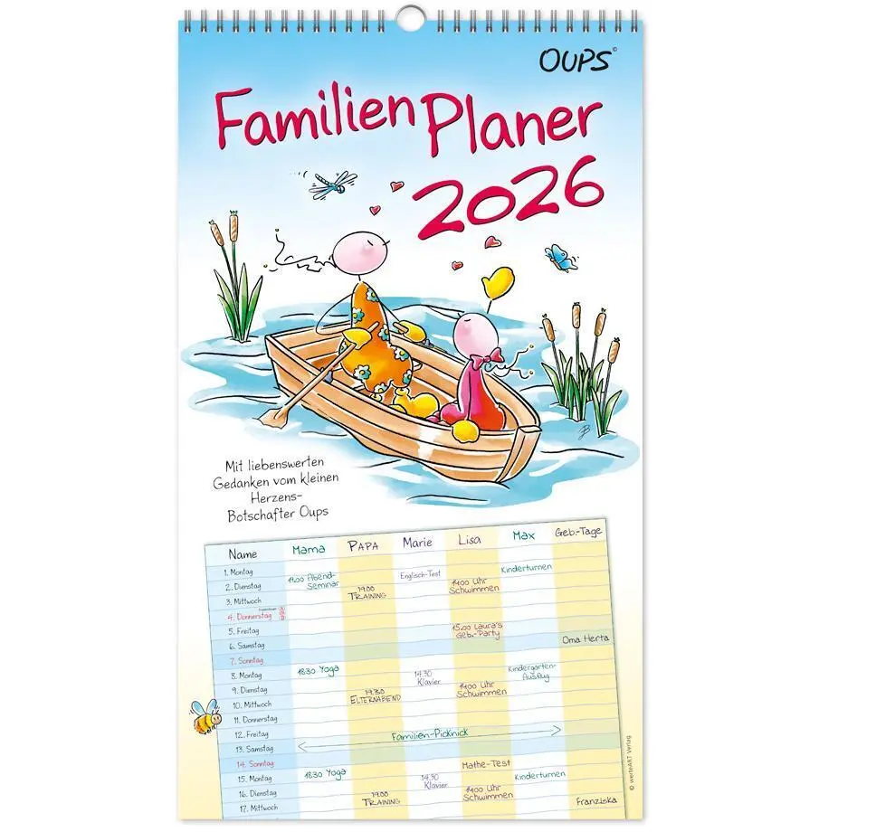 Cover: 9783903175778 | Oups Familienplaner 2026 | werteART Verlag GmbH | Kalender | 12 S.