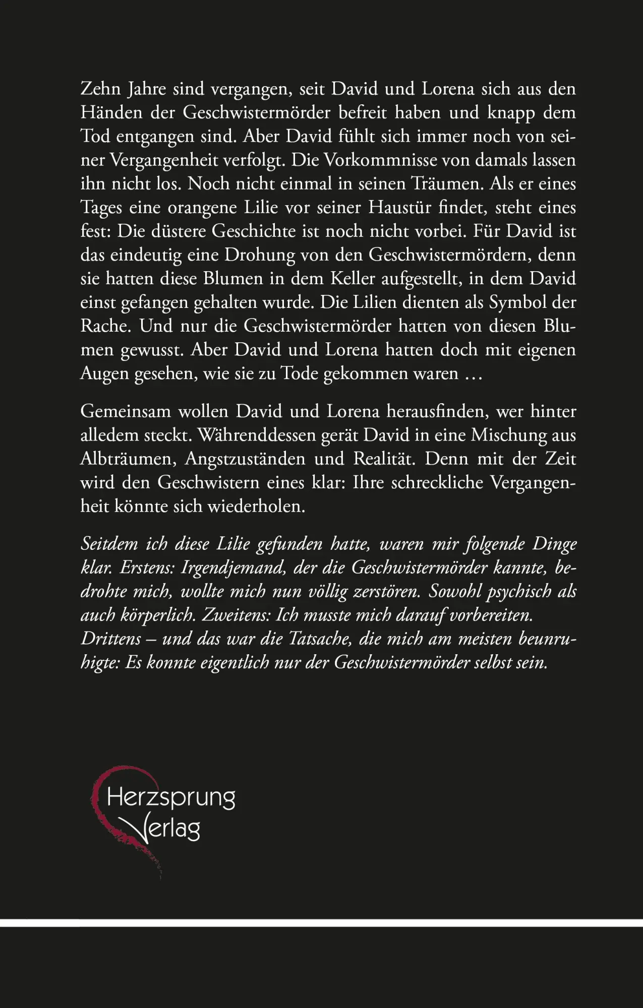 Rückseite: 9783960745778 | Geschwistermörder Band 2 | Lisa Richter | Taschenbuch | Deutsch | 2022