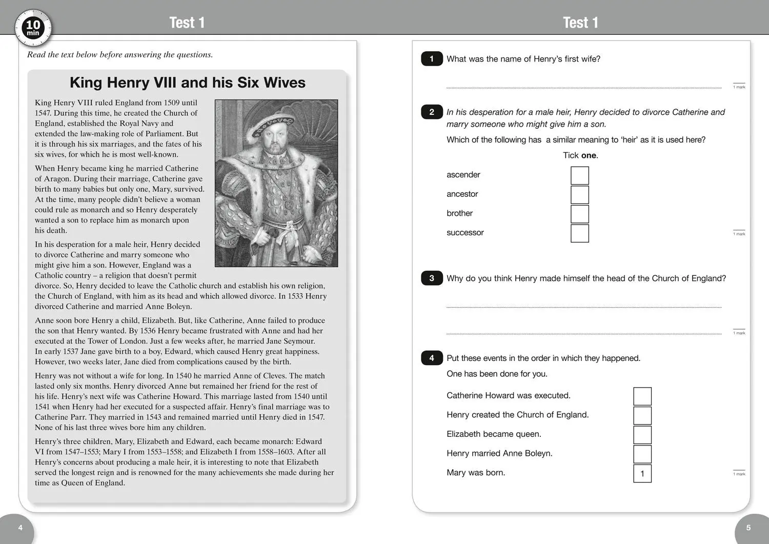 Bild: 9780008335878 | KS2 English Reading SATs 10-Minute Tests | For the 2025 Tests | Ks2