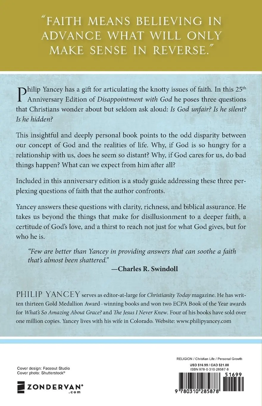 Rückseite: 9780310285878 | Disappointment with God | Three Questions No One Asks Aloud | Yancey