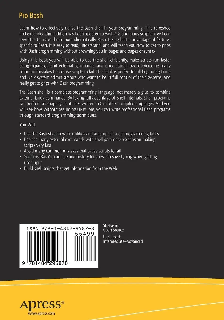 Rückseite: 9781484295878 | Pro Bash | Learn to Script and Program the GNU/Linux Shell | Varma