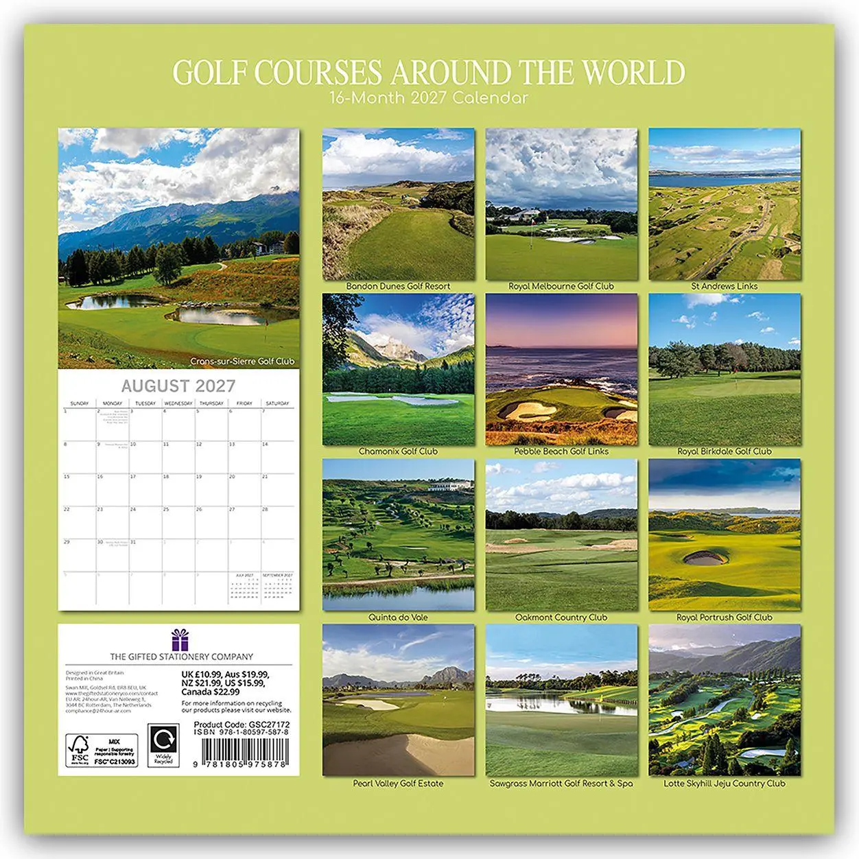 Rückseite: 9781805975878 | Golf Courses around the World - Golfplätze auf der ganzen Welt 2027...