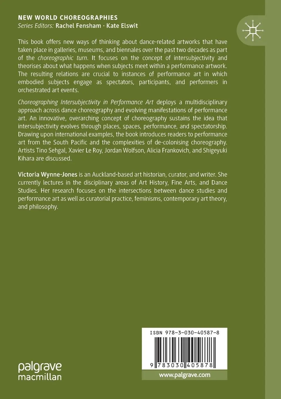 Rückseite: 9783030405878 | Choreographing Intersubjectivity in Performance Art | Wynne-Jones