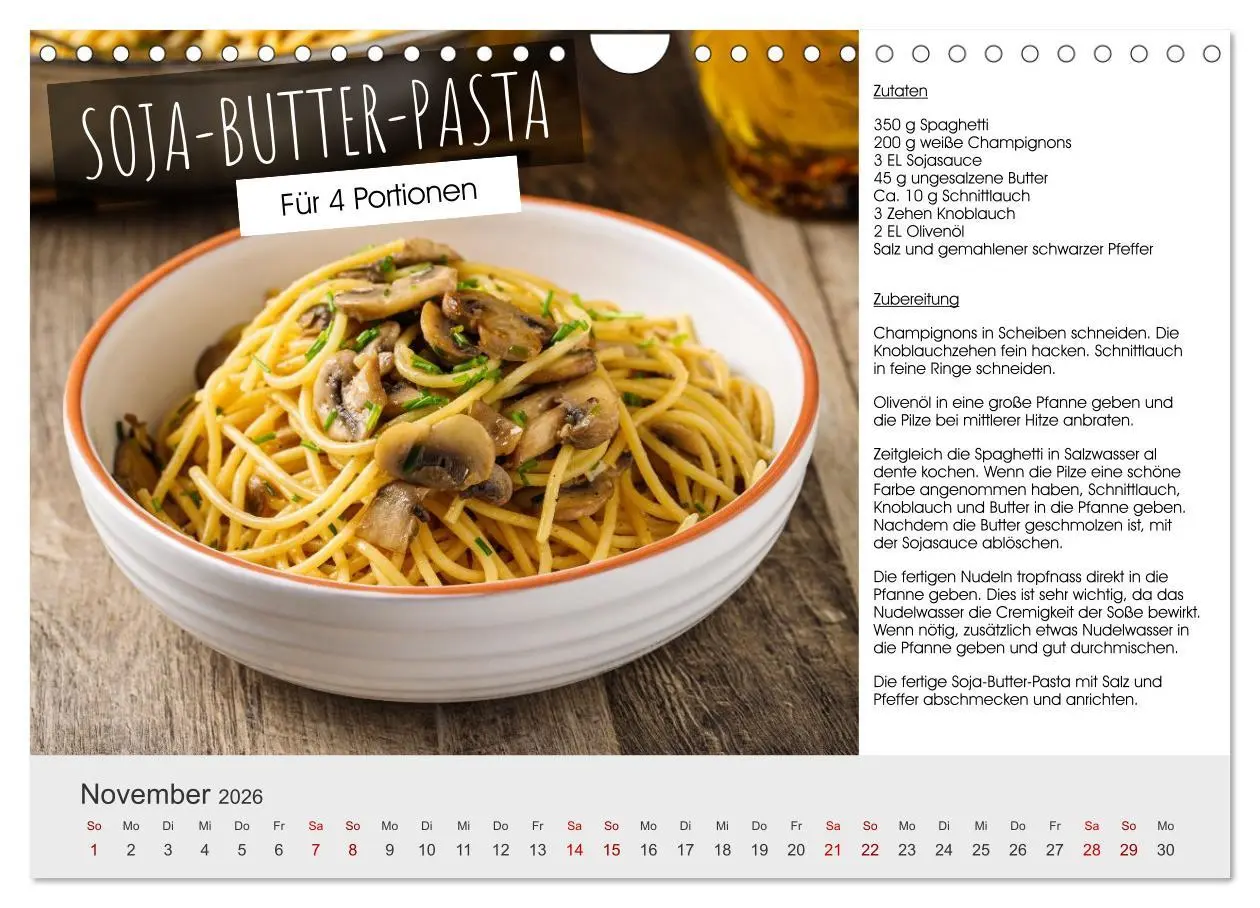 Bild: 9783457295878 | Vegetarisch - leicht und lecker (Wandkalender 2026 DIN A4 quer),...