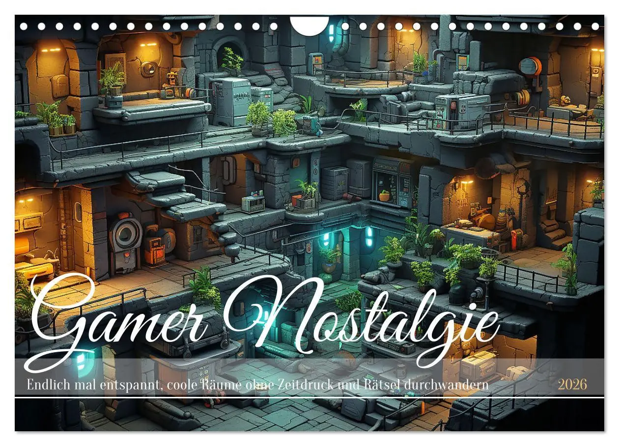 Cover: 9783457365878 | Gamer Nostalgie (Wandkalender 2026 DIN A4 quer), CALVENDO...