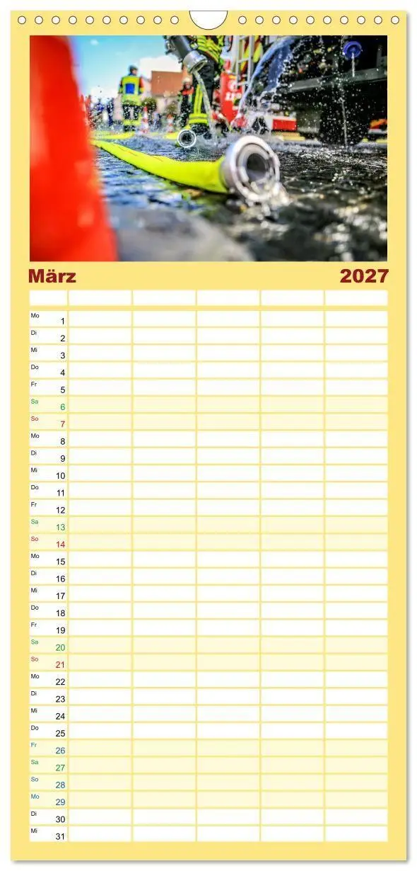 Bild: 9783594295878 | Familienplaner 2027 - Im Bann der Rettung - Feuerwehr mit 5 Spalten...