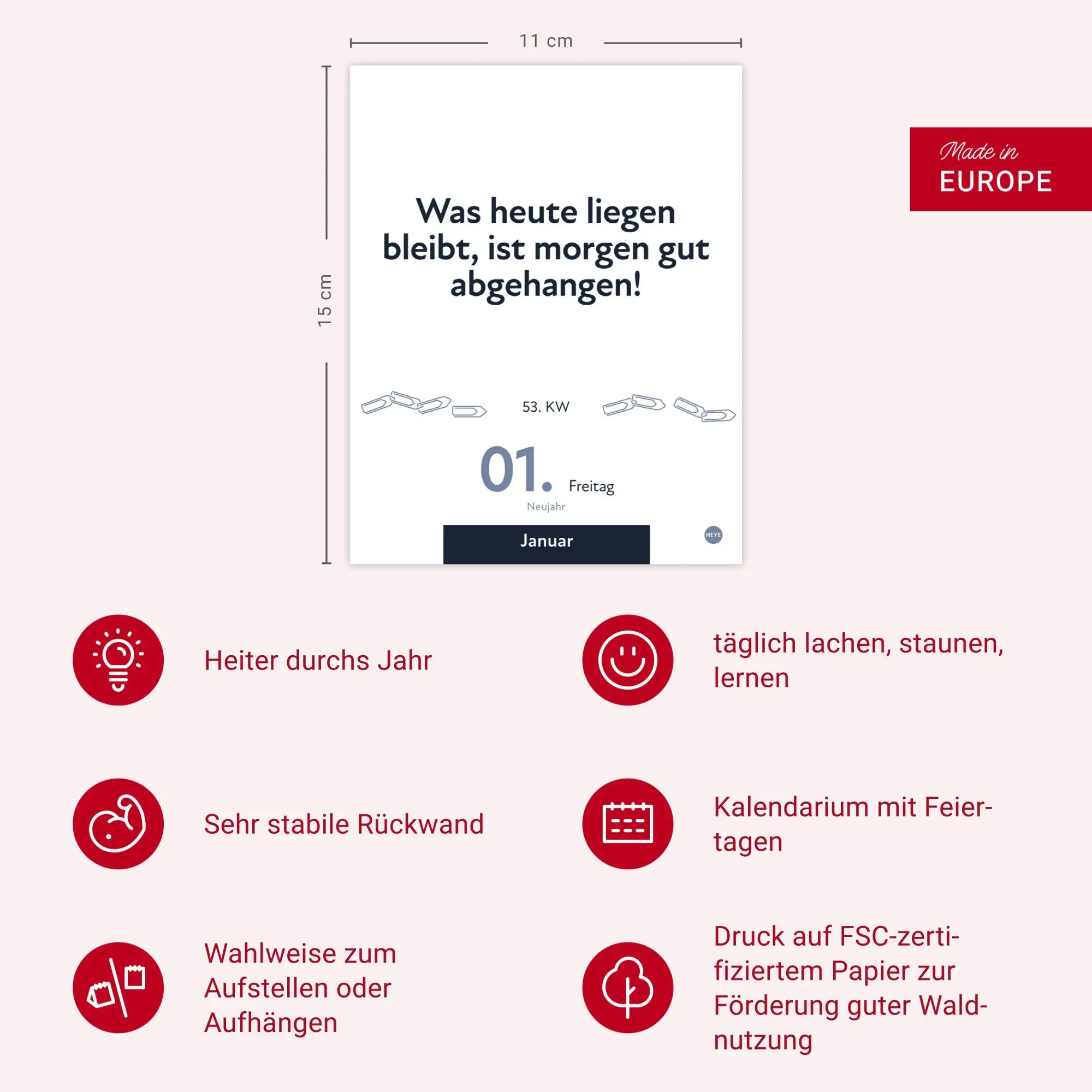 Bild: 9783756415878 | Die besten Sprüche für lange Bürotage Tagesabreißkalender 2027 | Heye
