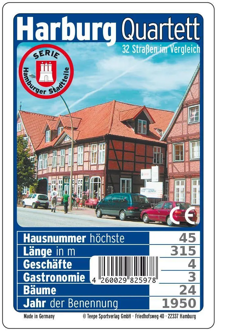 Cover: 4260029825978 | Hamburg Harburg Quartett | 30 Minuten, 2-6 Spieler | Spiel | HARQUA