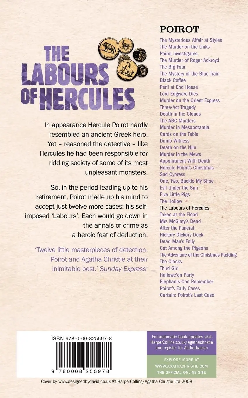 Rückseite: 9780008255978 | The Labours of Hercules | Agatha Christie | Taschenbuch | Englisch