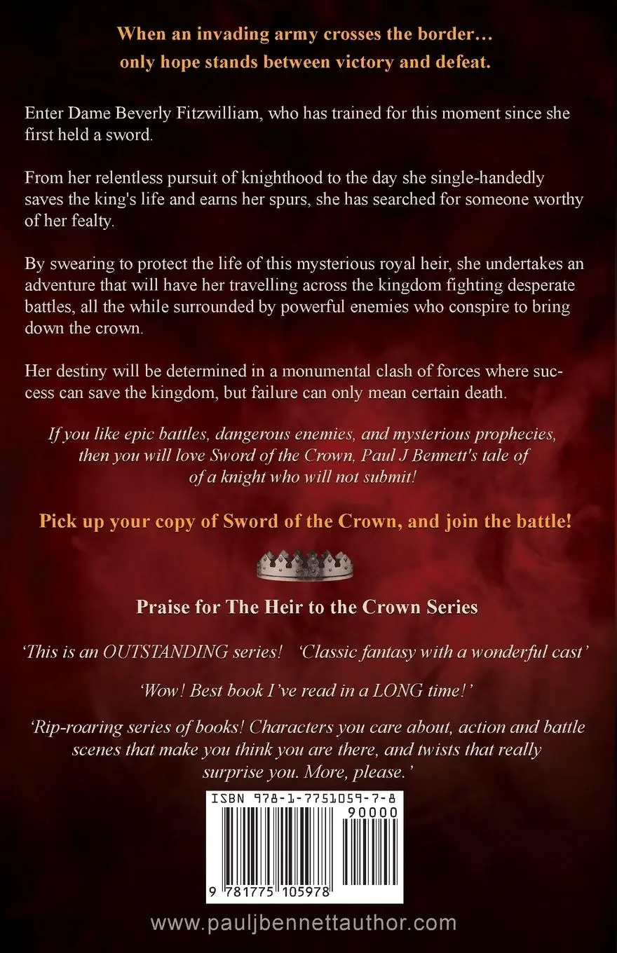 Rückseite: 9781775105978 | Sword of the Crown | Paul J Bennett | Taschenbuch | Englisch | 2018