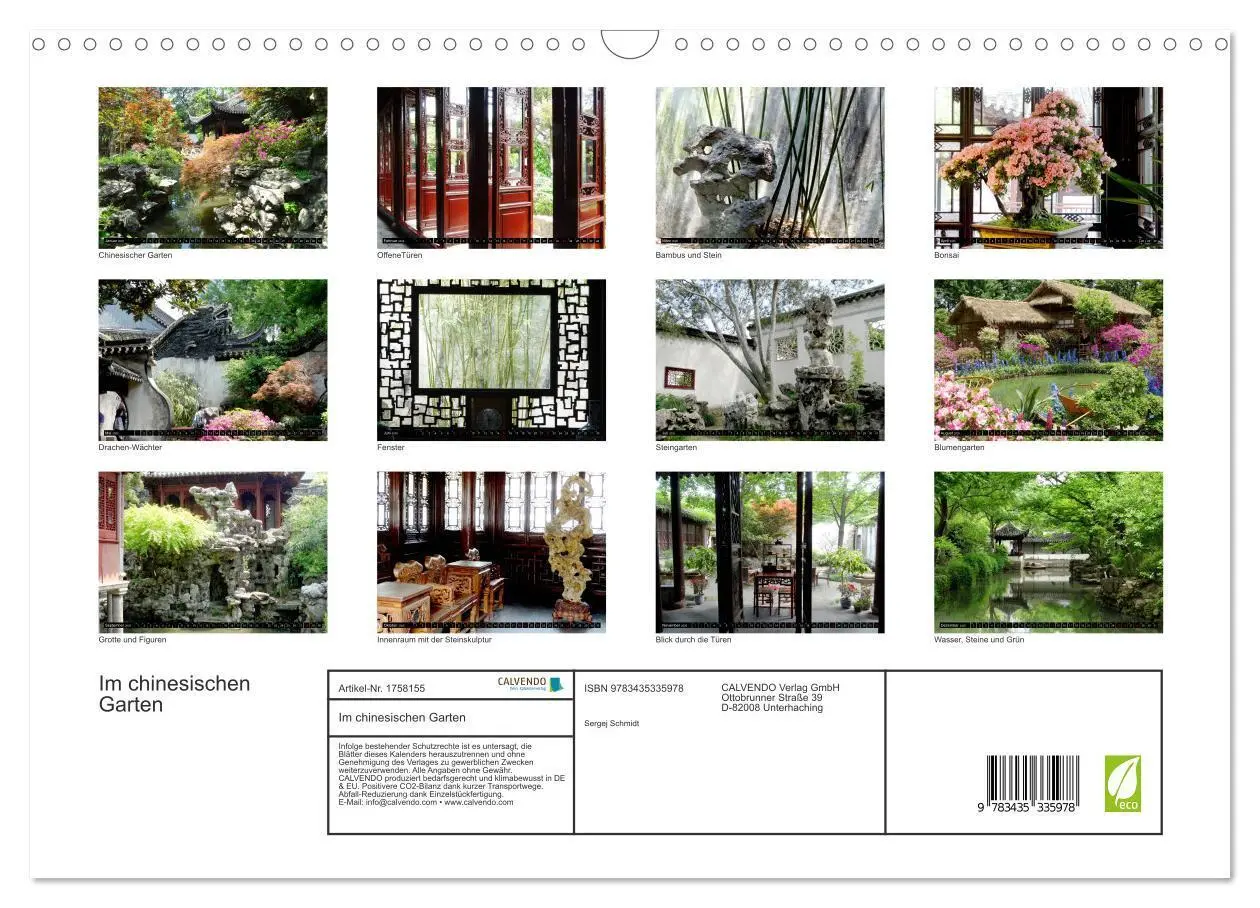 Bild: 9783435335978 | Im chinesischen Garten (Wandkalender 2025 DIN A3 quer), CALVENDO...