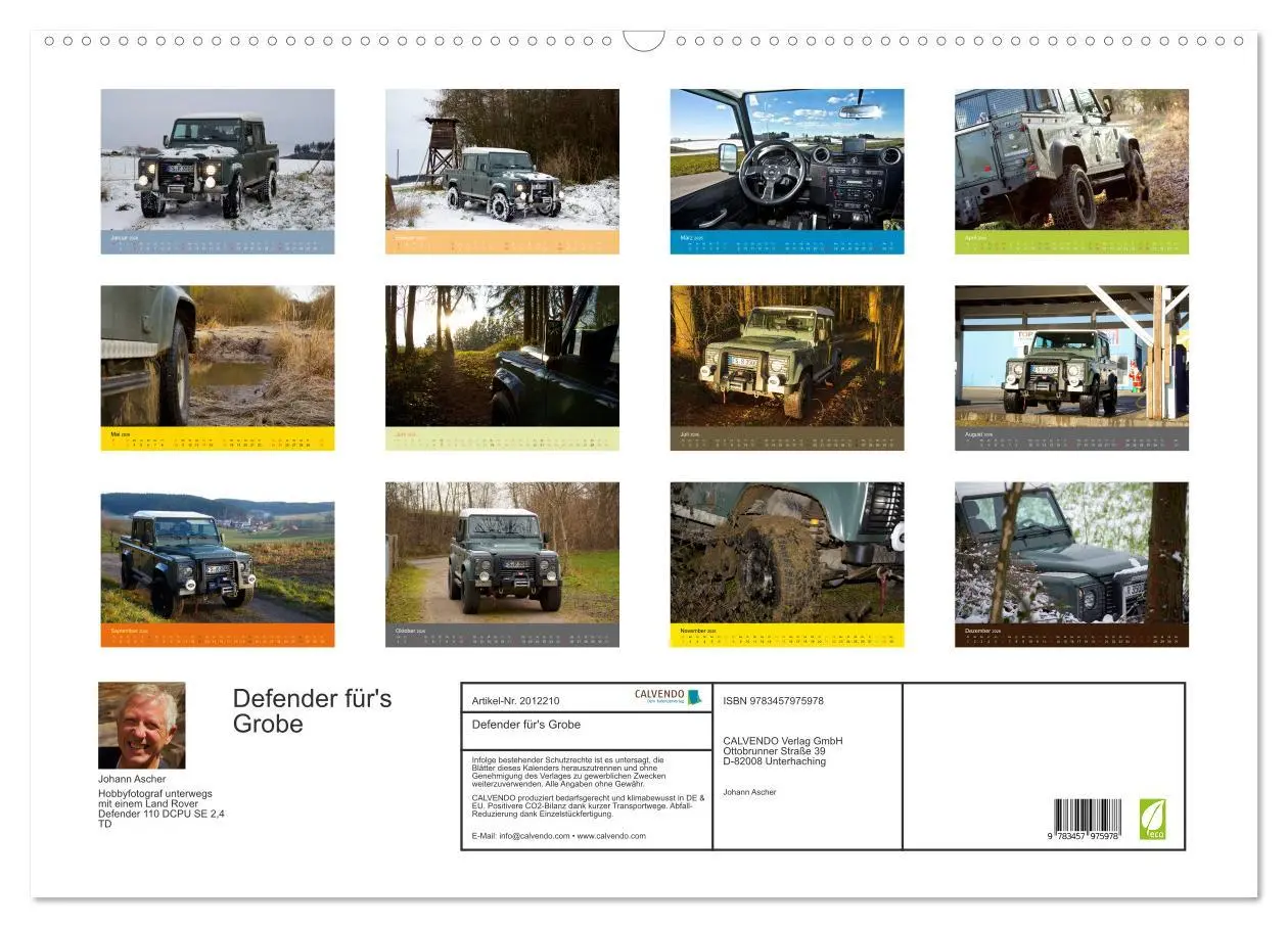 Bild: 9783457975978 | Defender für's Grobe (Wandkalender 2026 DIN A2 quer), CALVENDO...