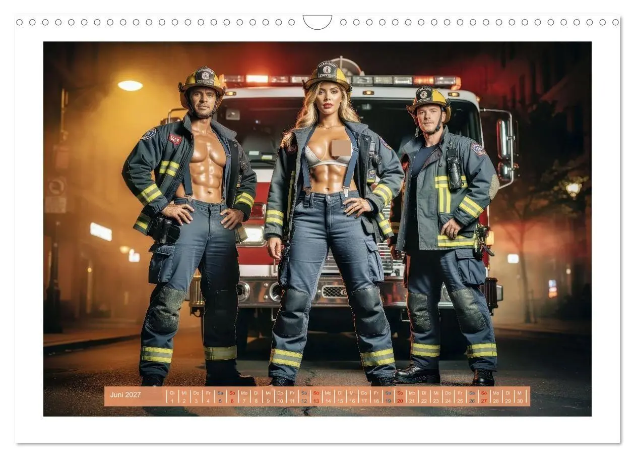 Bild: 9783516755978 | Sexy Feuerwehrfrauen und Männer (Wandkalender 2027 DIN A3 quer),...