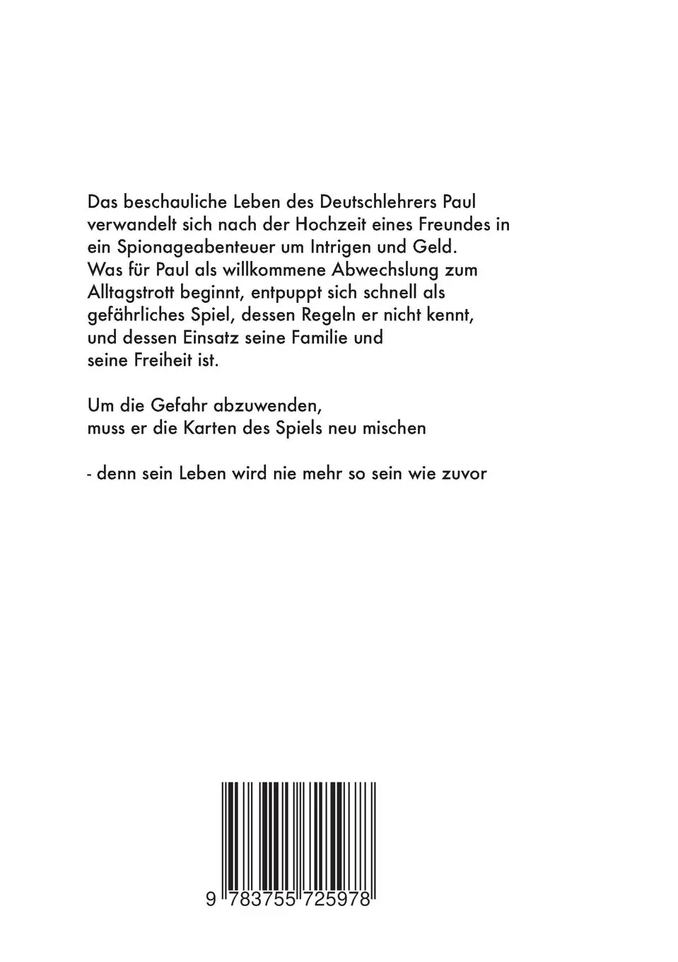 Rückseite: 9783755725978 | Der Deutschlehrer | Wolfgang Krewe | Taschenbuch | Paperback | 170 S.