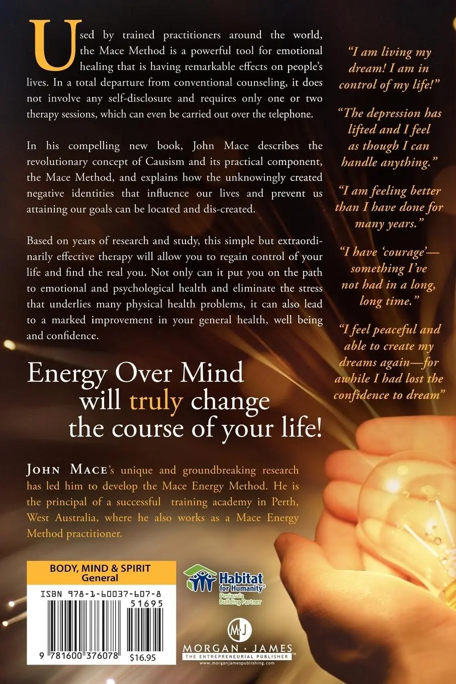 Rückseite: 9781600376078 | Energy Over Mind | John Mace | Taschenbuch | Kartoniert / Broschiert