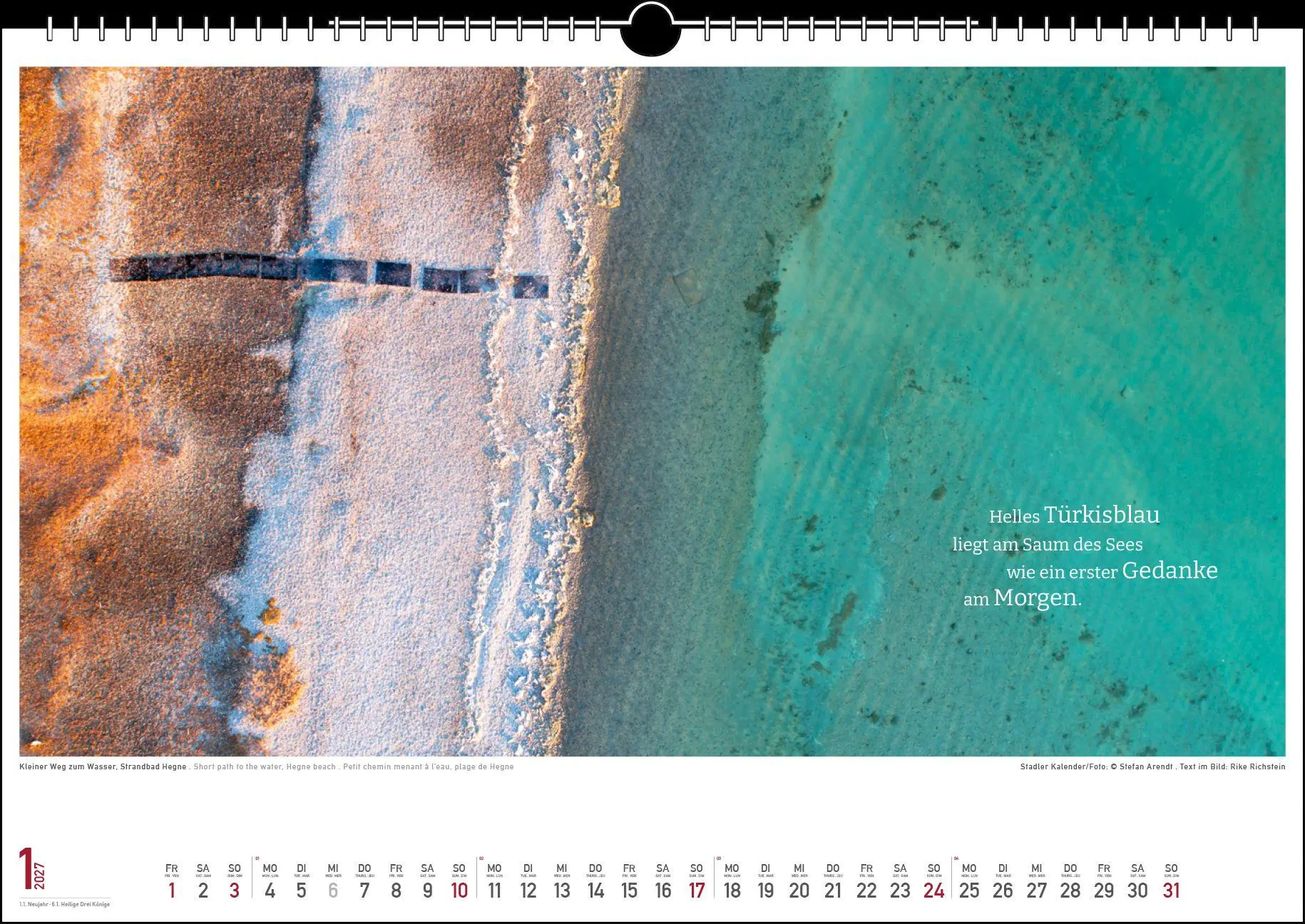 Bild: 9783861926078 | Die Farben des Sees 2027 | Rike Richstein | Kalender | 13 S. | Deutsch