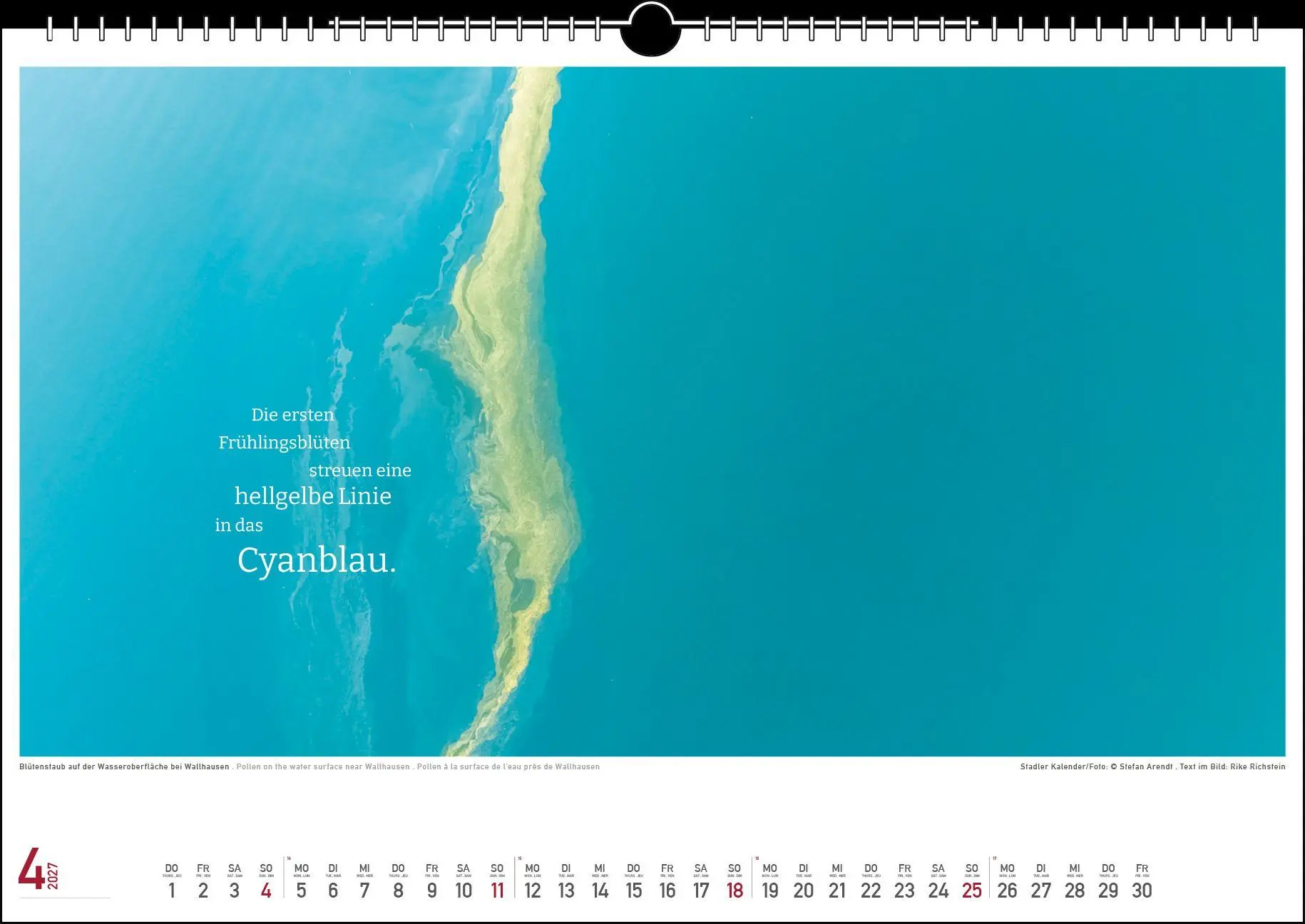 Bild: 9783861926078 | Die Farben des Sees 2027 | Rike Richstein | Kalender | 13 S. | Deutsch