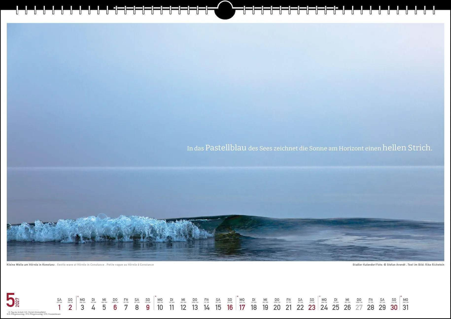 Bild: 9783861926078 | Die Farben des Sees 2027 | Rike Richstein | Kalender | 13 S. | Deutsch