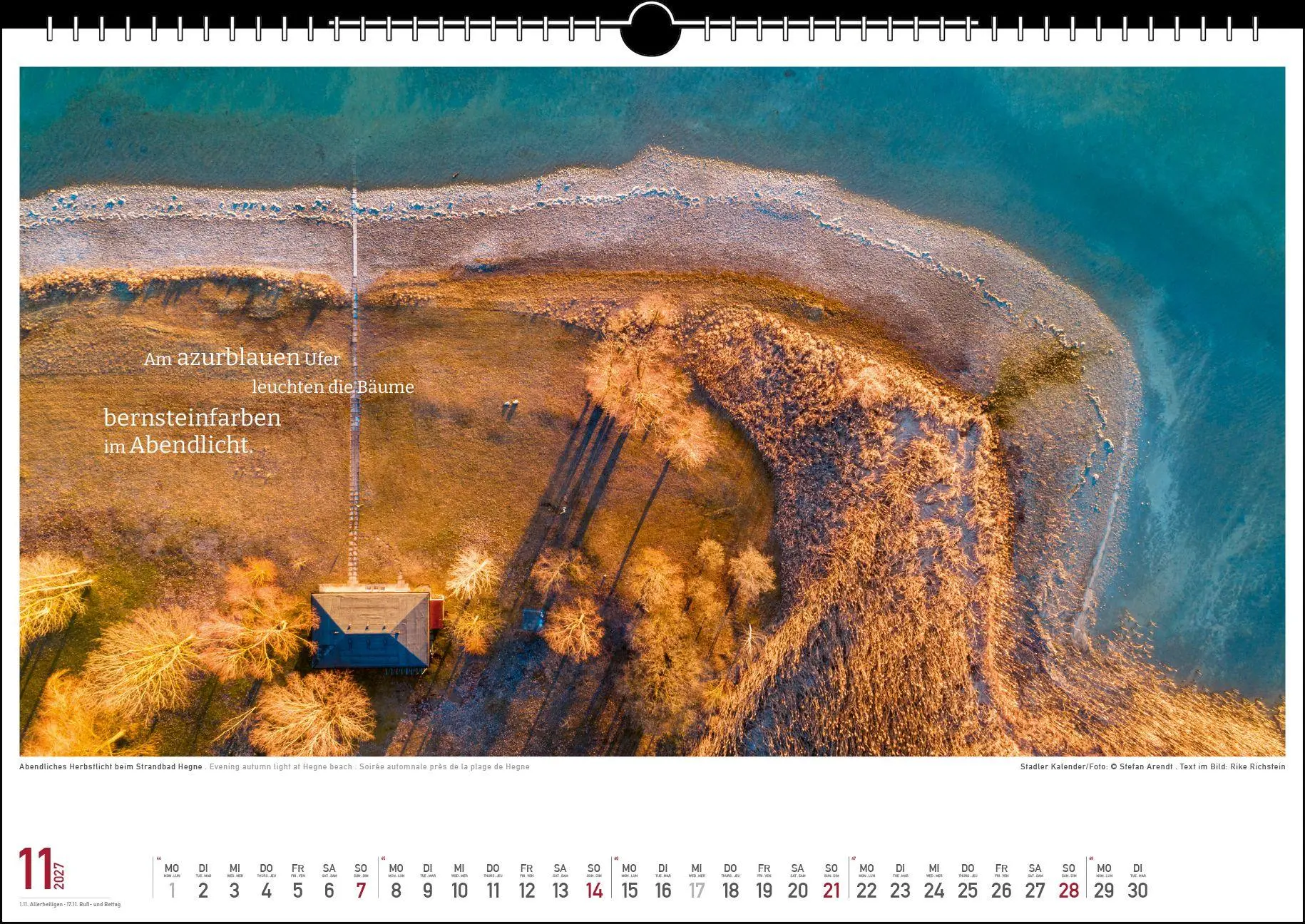 Bild: 9783861926078 | Die Farben des Sees 2027 | Rike Richstein | Kalender | 13 S. | Deutsch