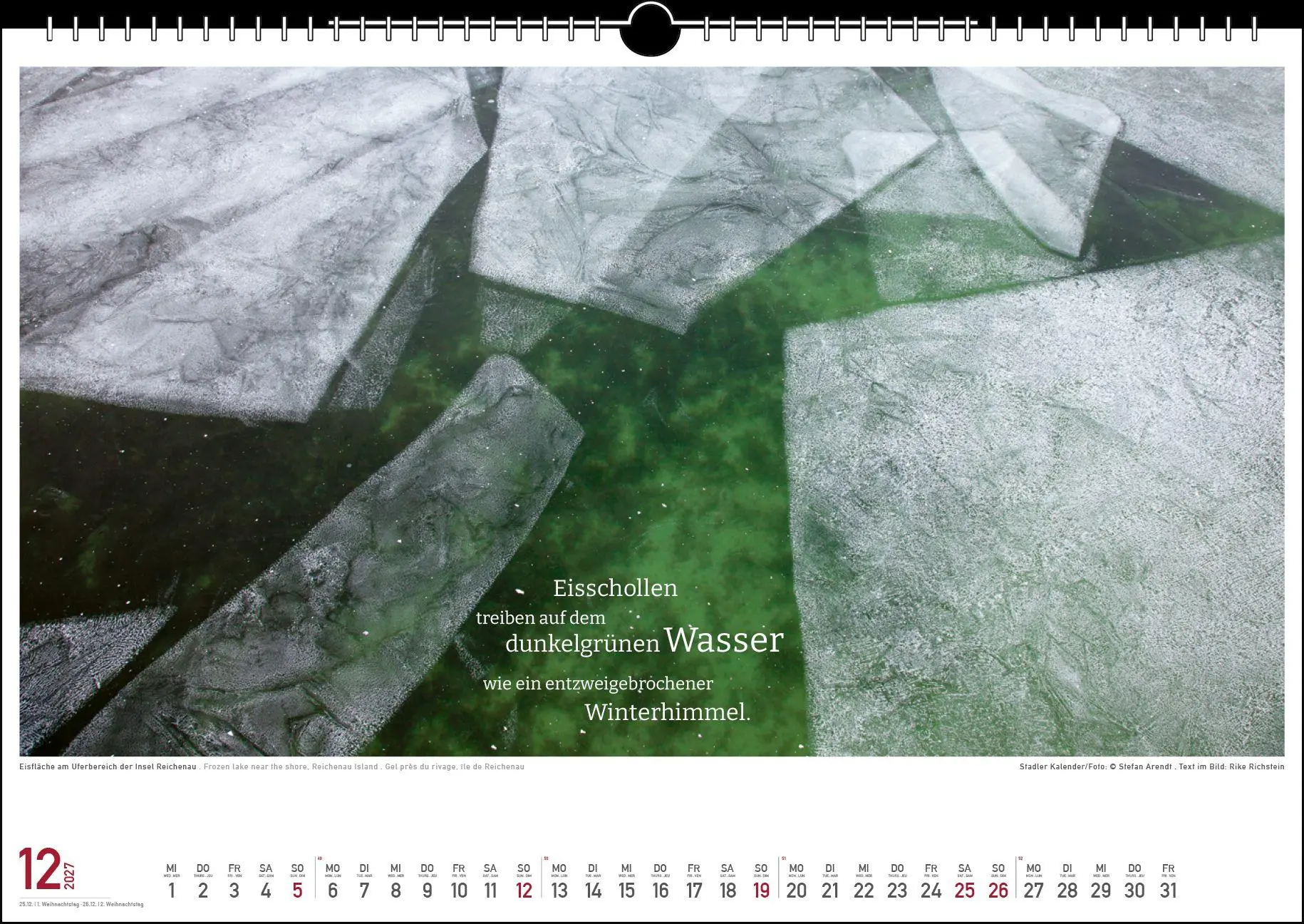 Bild: 9783861926078 | Die Farben des Sees 2027 | Rike Richstein | Kalender | 13 S. | Deutsch