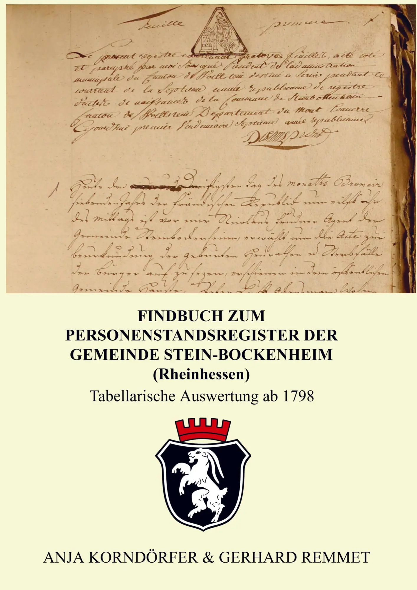 Cover: 9789403876078 | Findbuch zum Personenstandsregister der Gemeinde Stein-Bockenheim /...