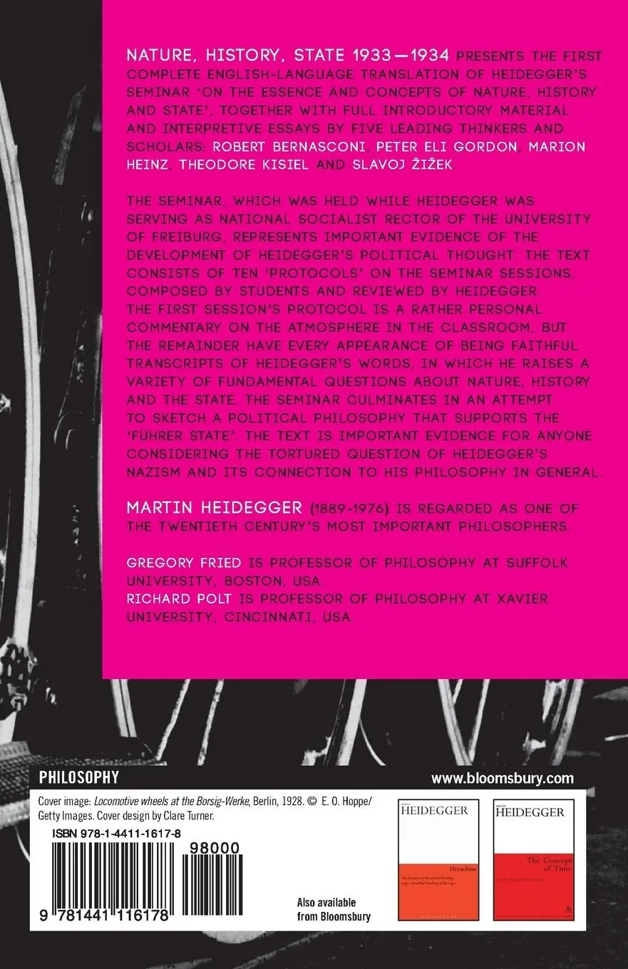 Rückseite: 9781441116178 | Nature, History, State | 1933-1934 | Martin Heidegger | Taschenbuch