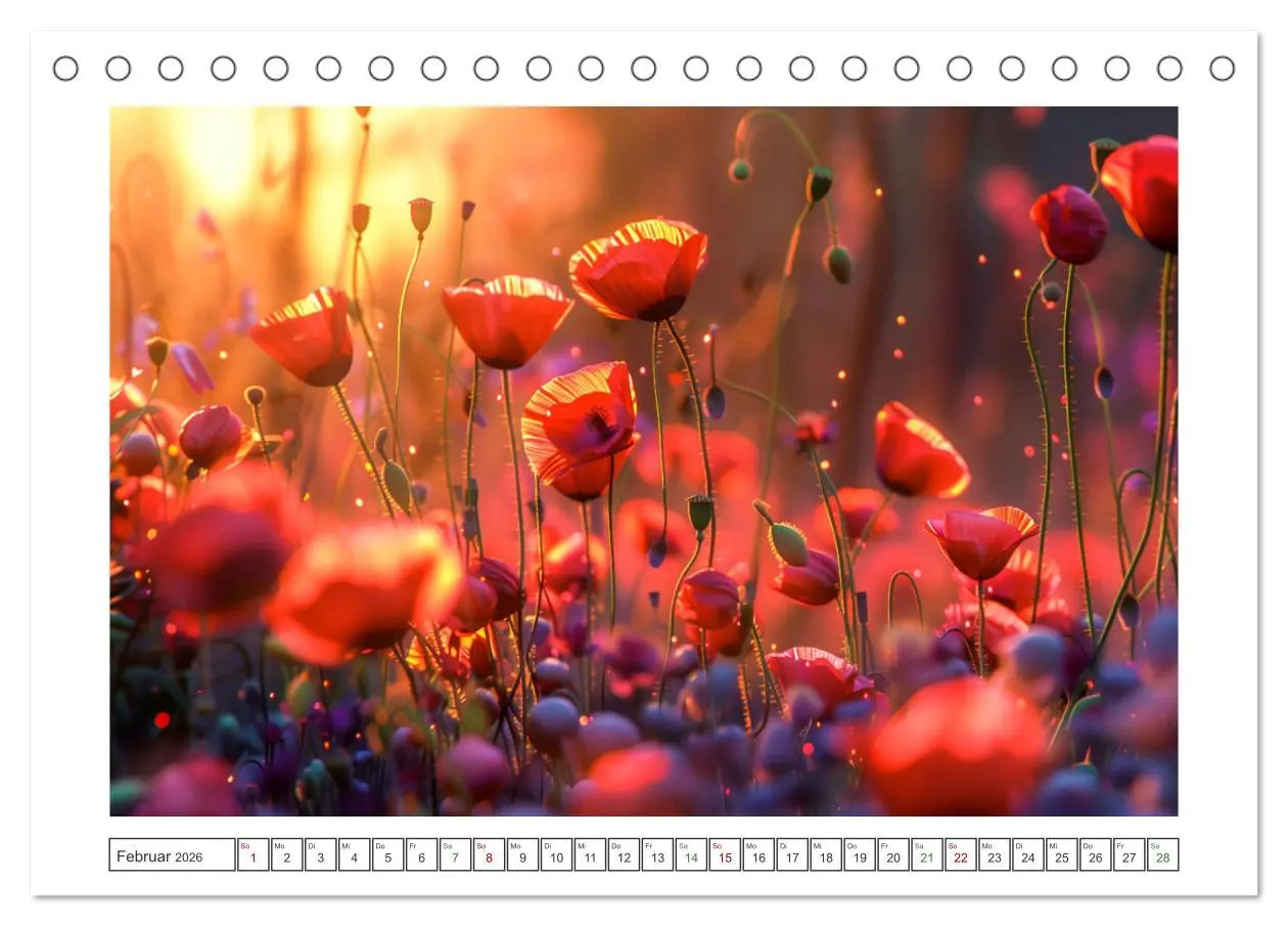 Bild: 9783457306178 | Mohnträume im Licht (Tischkalender 2026 DIN A5 quer), CALVENDO...