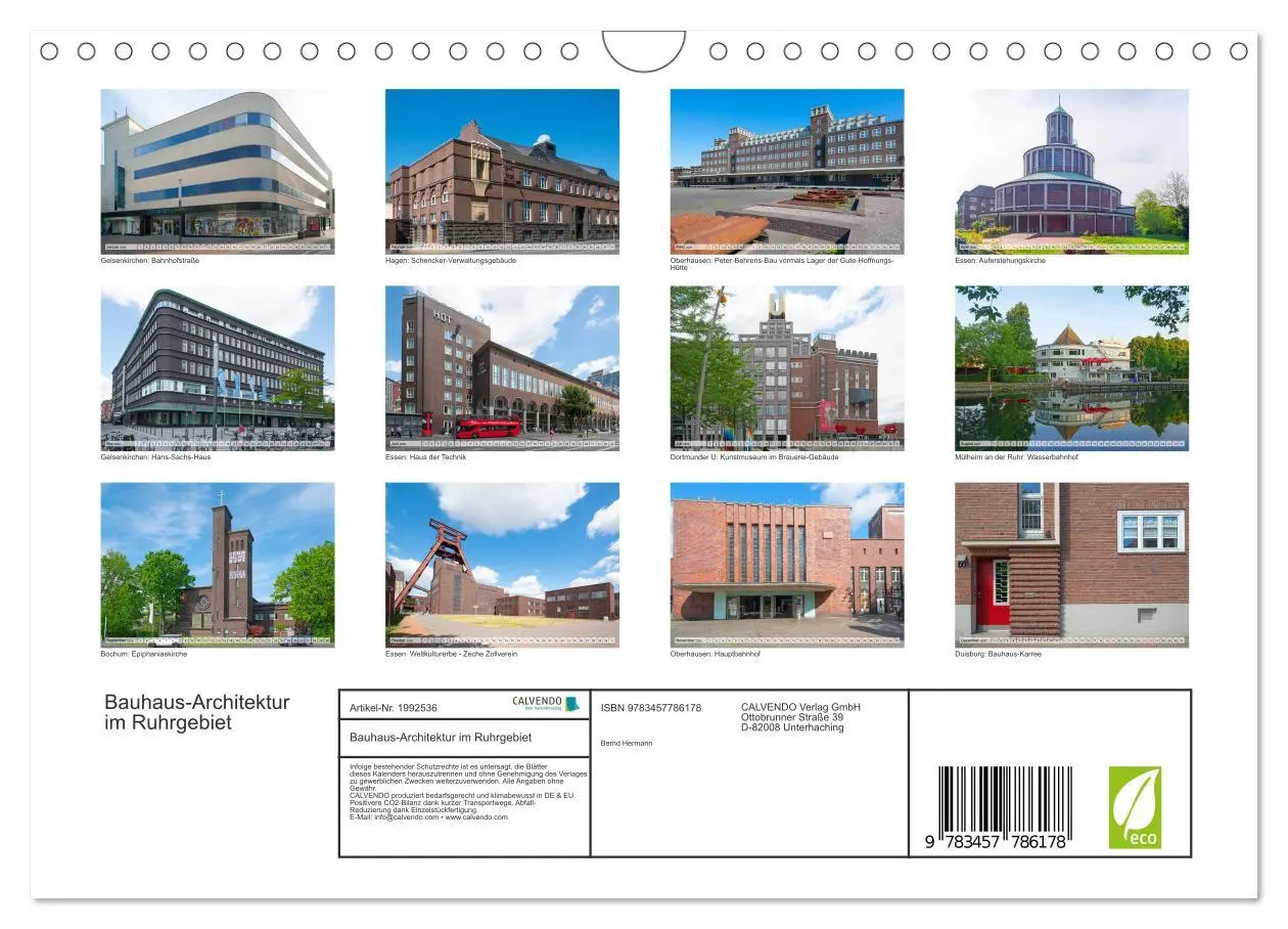 Bild: 9783457786178 | Bauhaus-Architektur im Ruhrgebiet (Wandkalender 2026 DIN A4 quer),...