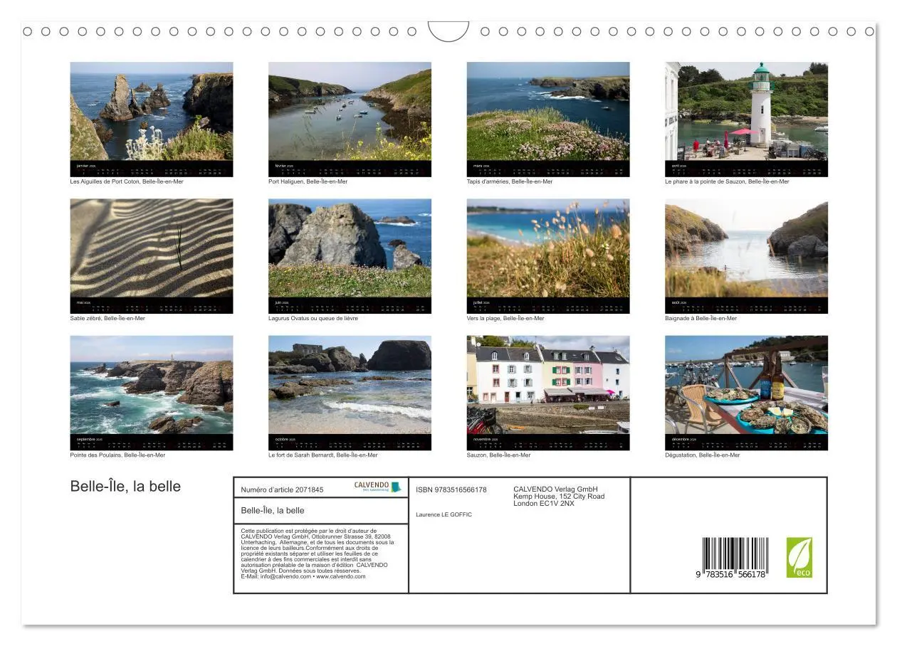 Bild: 9783516566178 | Belle-Île, la belle (Calendrier mural 2026 DIN A3 vertical),...