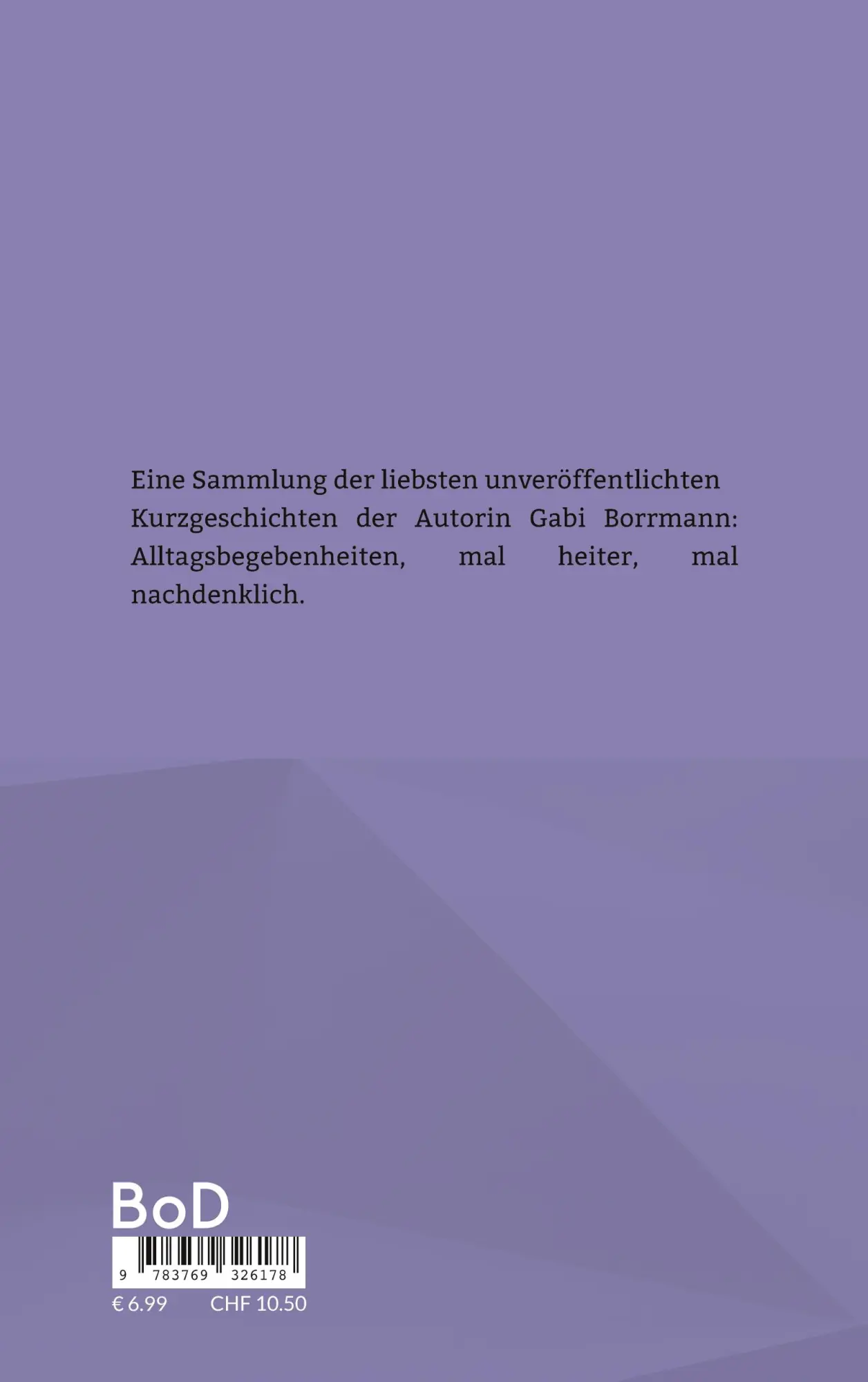 Rückseite: 9783769326178 | Herzblut | Meine liebsten Kurzgeschichten | Gabi Borrmann | Buch