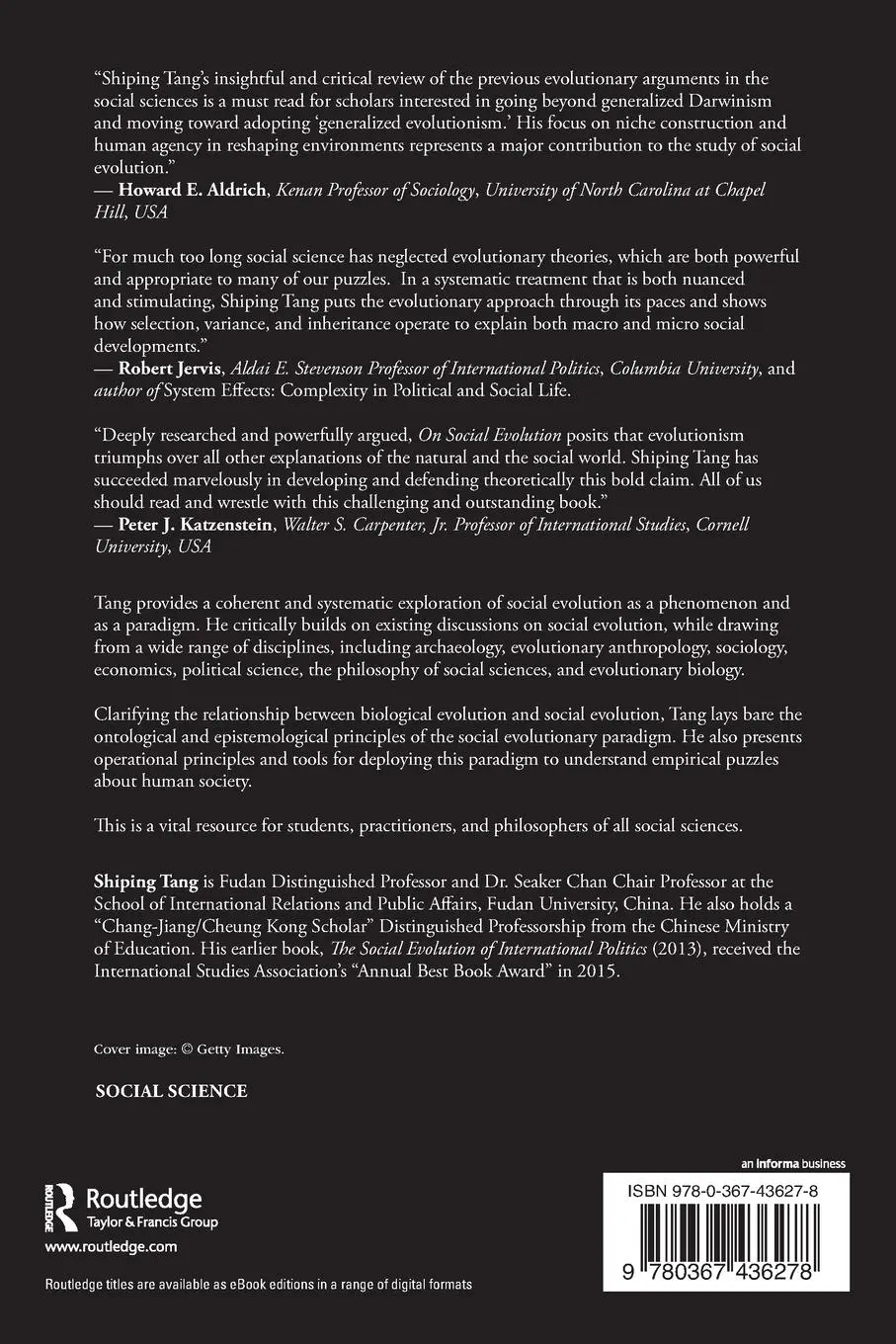 Rückseite: 9780367436278 | On Social Evolution | Phenomenon and Paradigm | Shiping Tang | Buch
