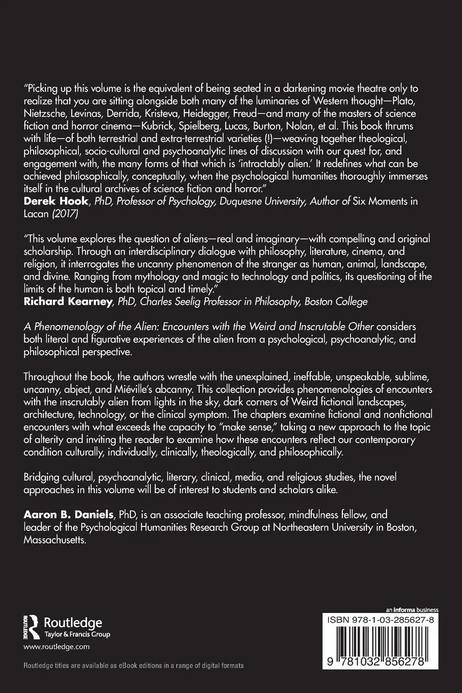 Rückseite: 9781032856278 | A Phenomenology of the Alien | Aaron B. Daniels | Taschenbuch | 2025