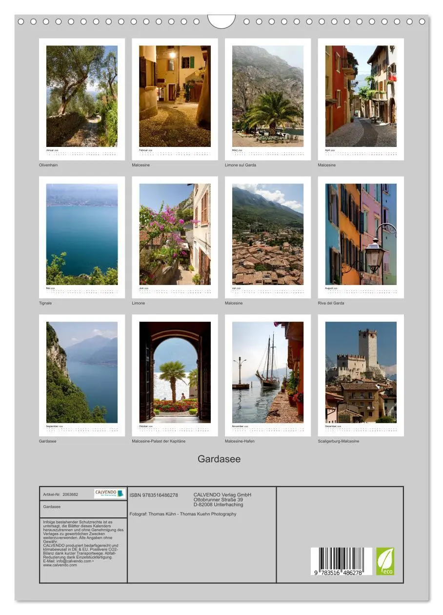 Bild: 9783516486278 | Gardasee (Wandkalender 2026 DIN A3 hoch), CALVENDO Monatskalender