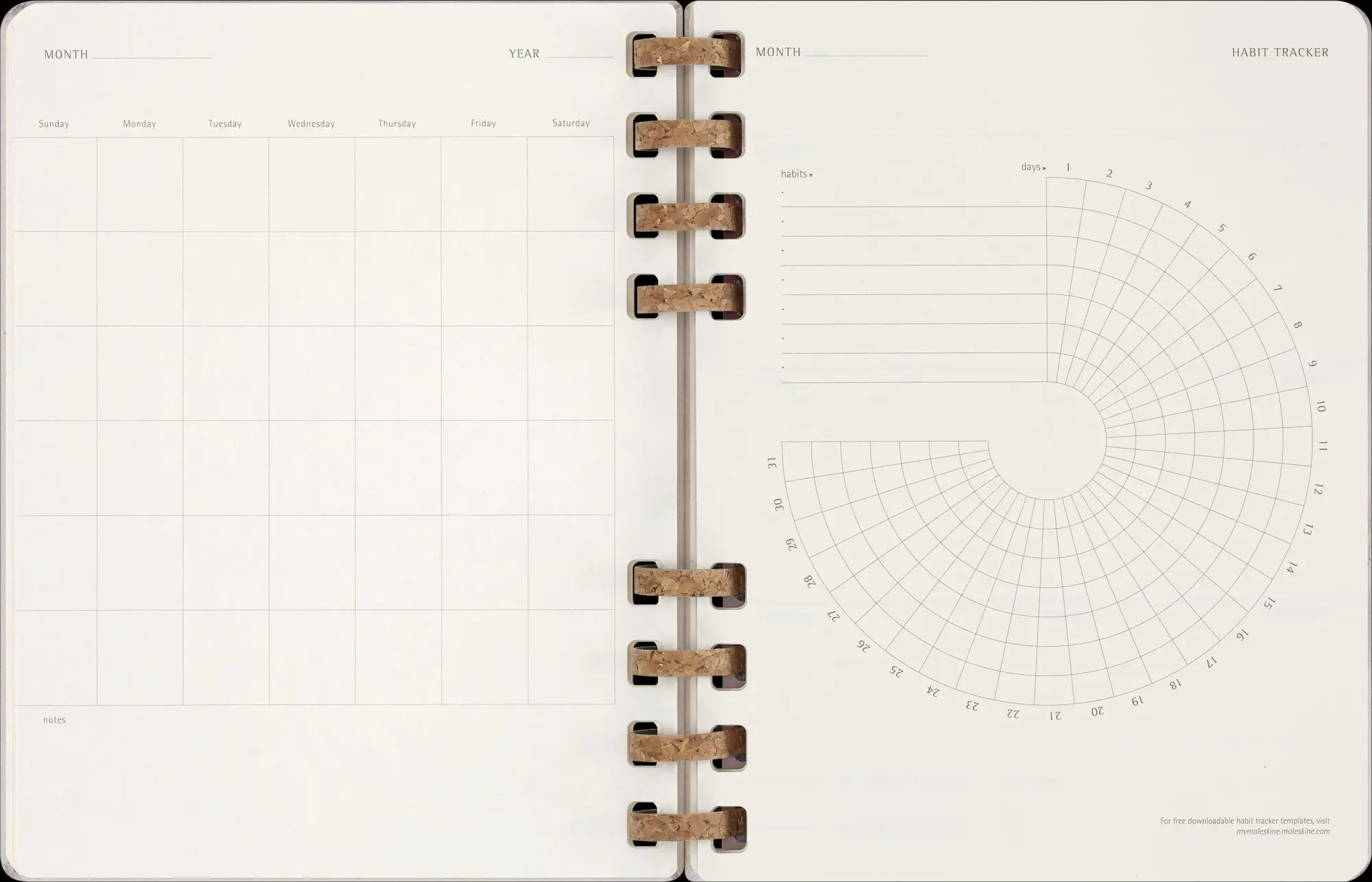 Bild: 8056598856378 | Moleskine Undatierter Life Kalender Mit Spiralbindung, Xl,...