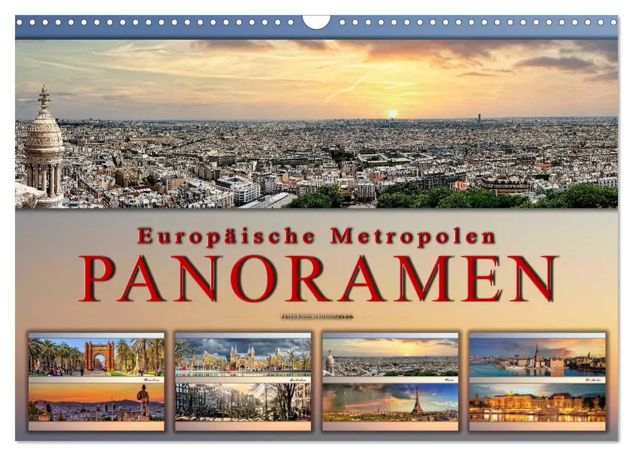 Cover: 9783435126378 | Europäische Metropolen - Panoramen (Wandkalender 2025 DIN A3 quer),...