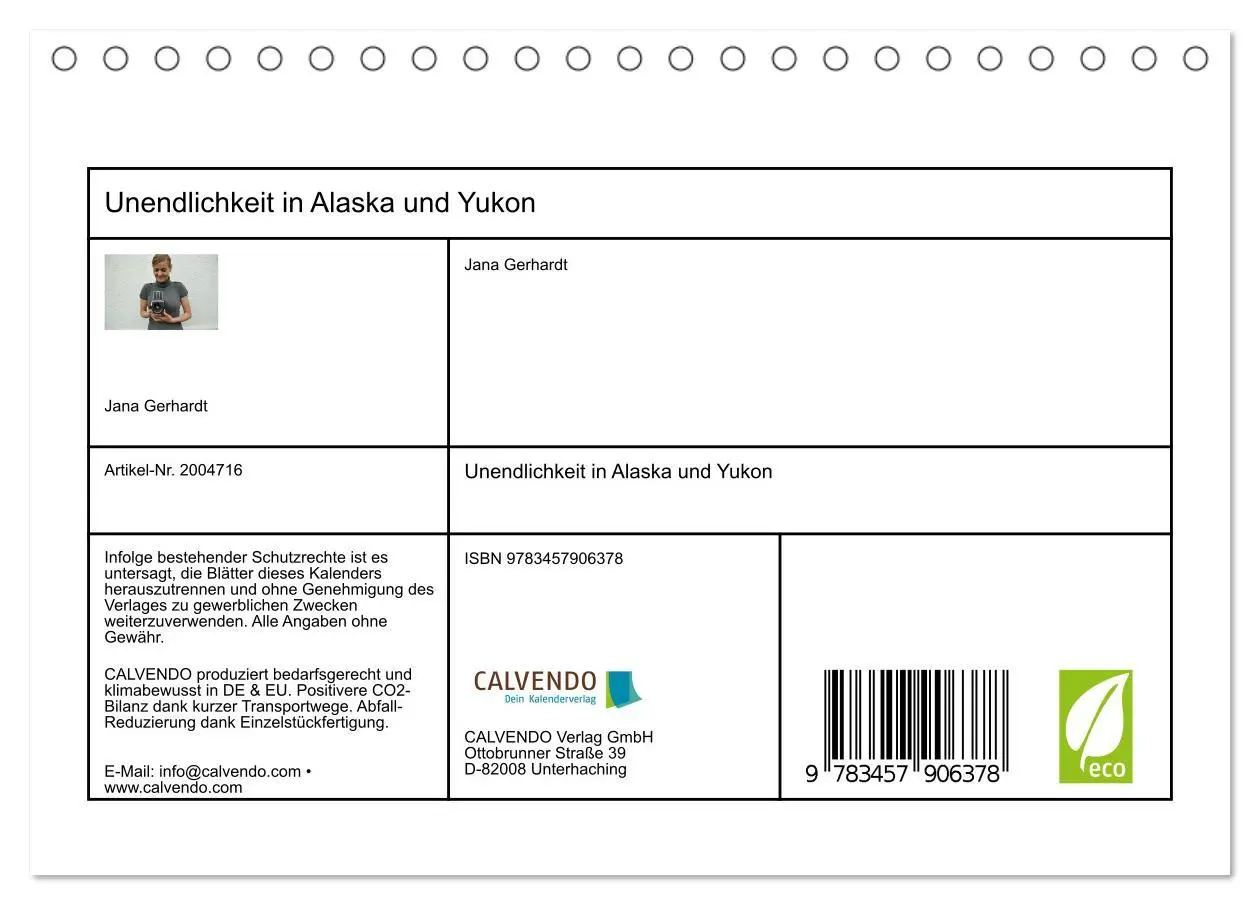 Bild: 9783457906378 | Unendlichkeit in Alaska und Yukon (Tischkalender 2026 DIN A5 quer),...