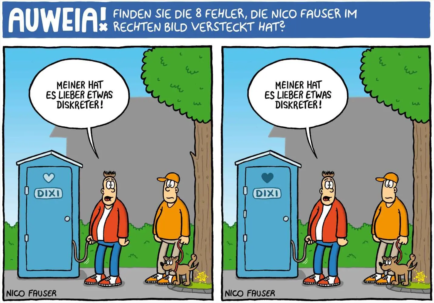 Bild: 9783809446378 | Finde den Fehler - Bildersuchrätsel mit Cartoons | Nico Fauser | Buch