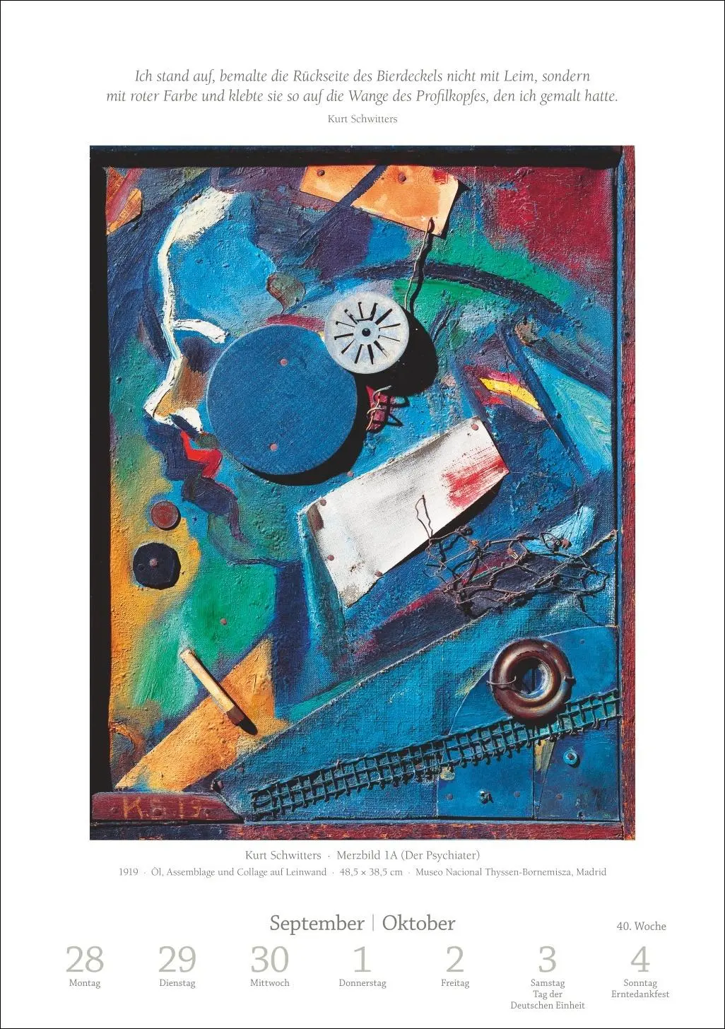 Bild: 9783840036378 | Kunst Wochen-Kulturkalender 2026 - 53 Meisterwerke der Malerei | 54 S.