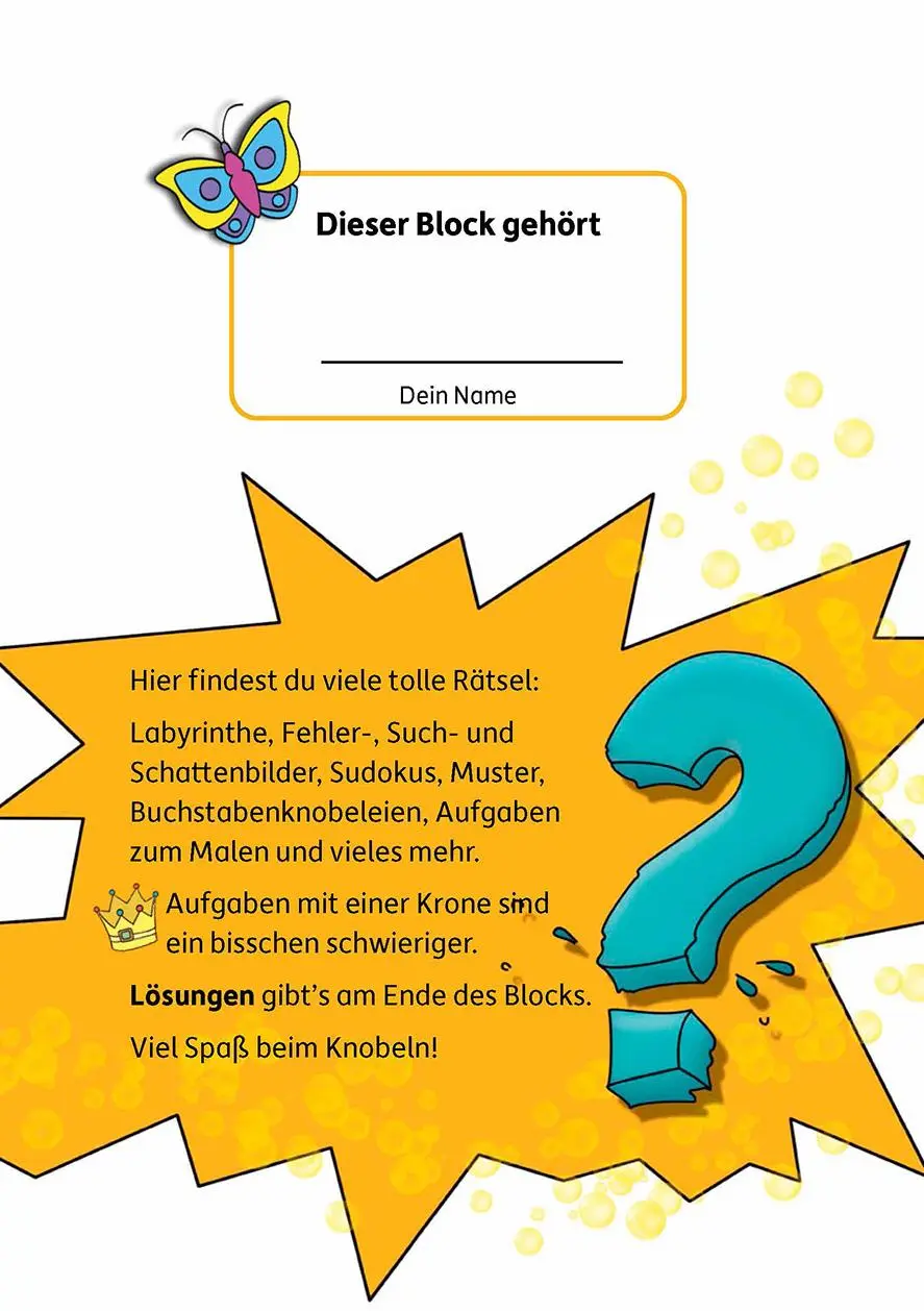 Bild: 9783881006378 | Rätselblock ab 6 Jahre - Band 2 | Agnes Spiecker | Taschenbuch | 64 S.