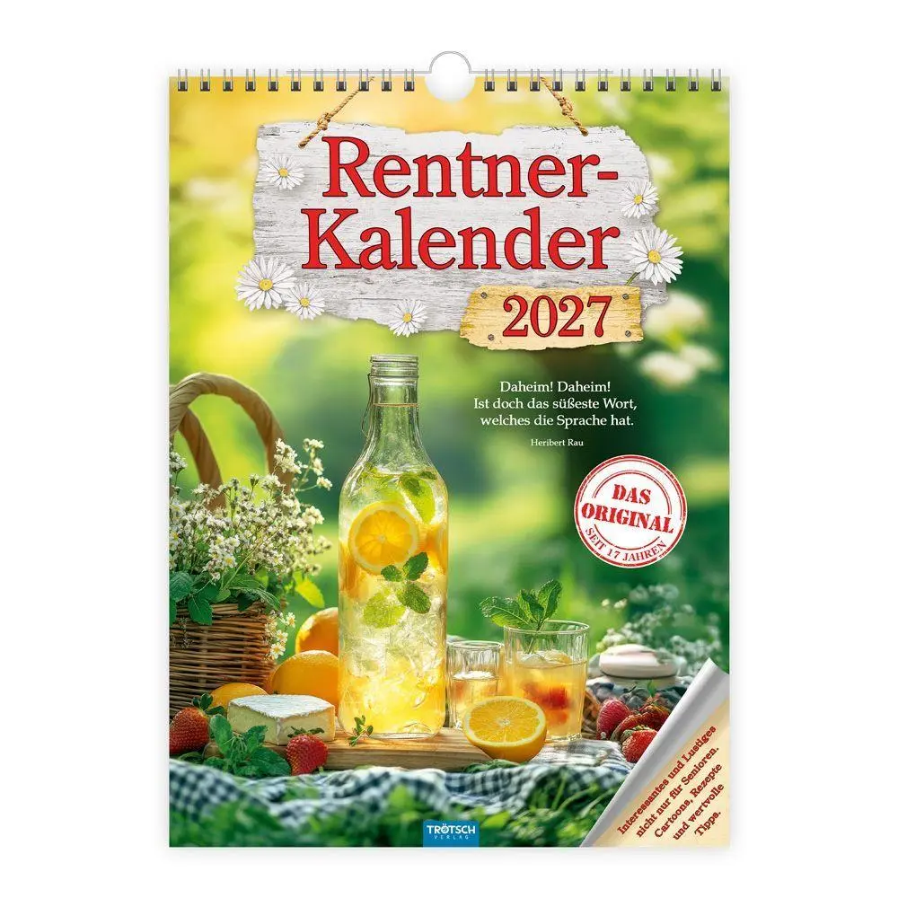 Cover: 9783988026378 | TRÖTSCH - Classickalender Rentnerkalender 2027 | Wandkalender | KG