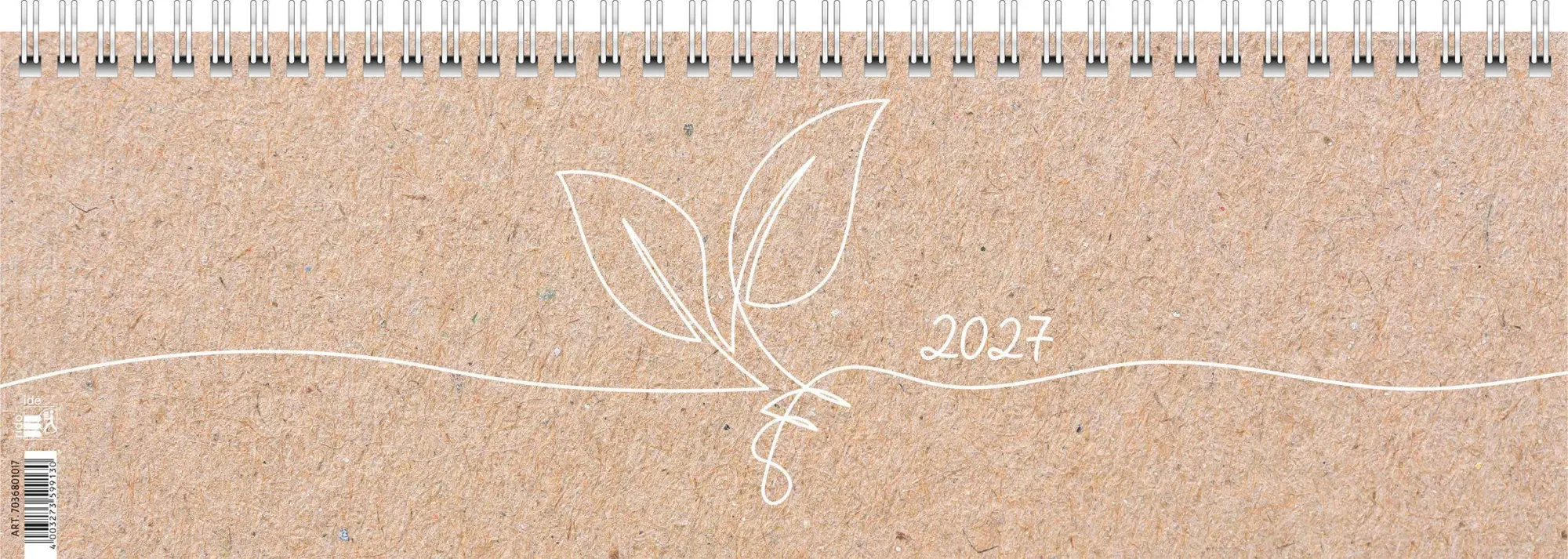 rido/idé 7036801017 Querterminbuch 2027 "Nature" 297×105 mm, Karton