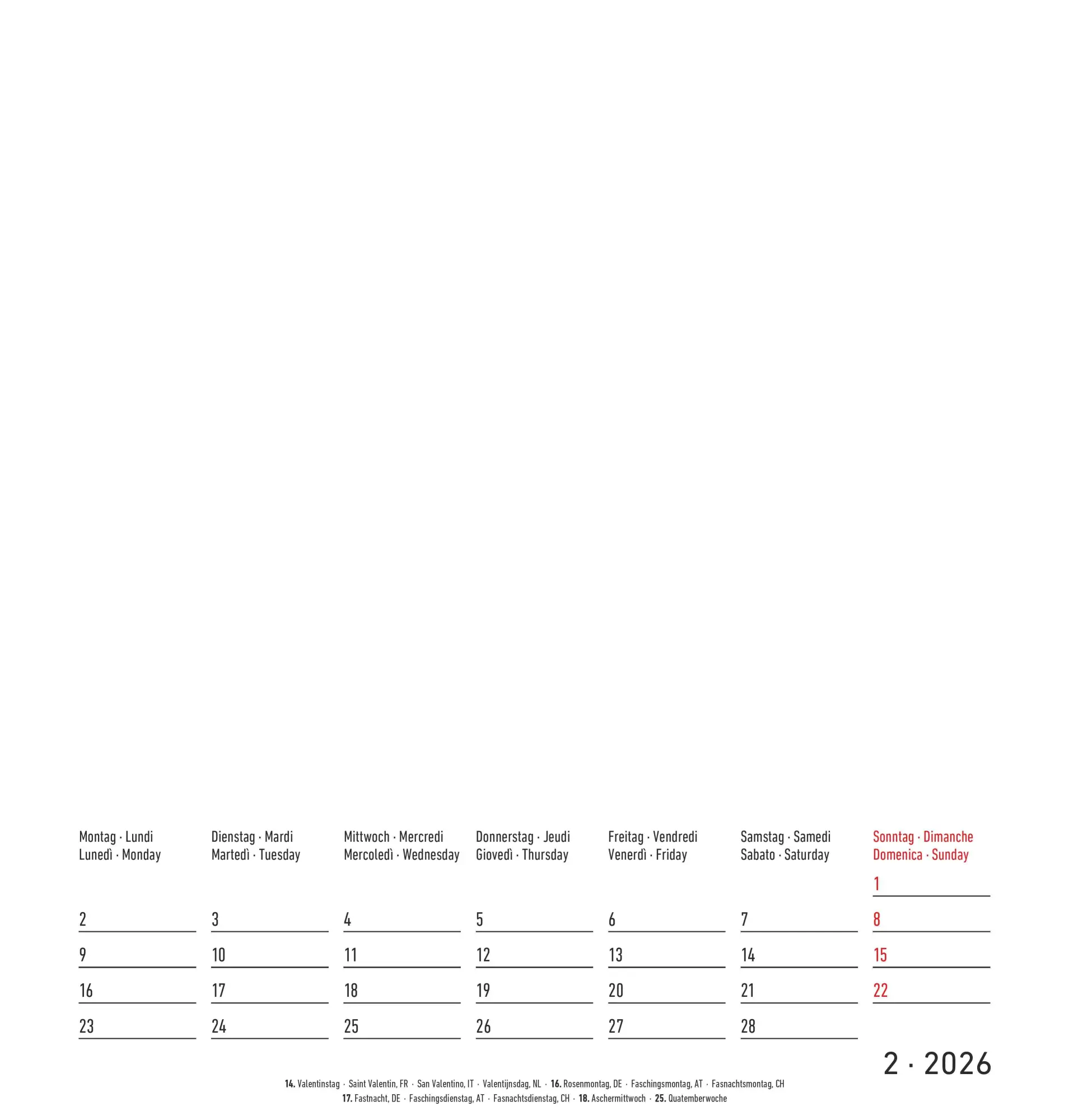 Bild: 4069095006478 | Kreativ-Kalender M - 2 in 1: schwarz und weiss 2026 - 21x22 cm -...