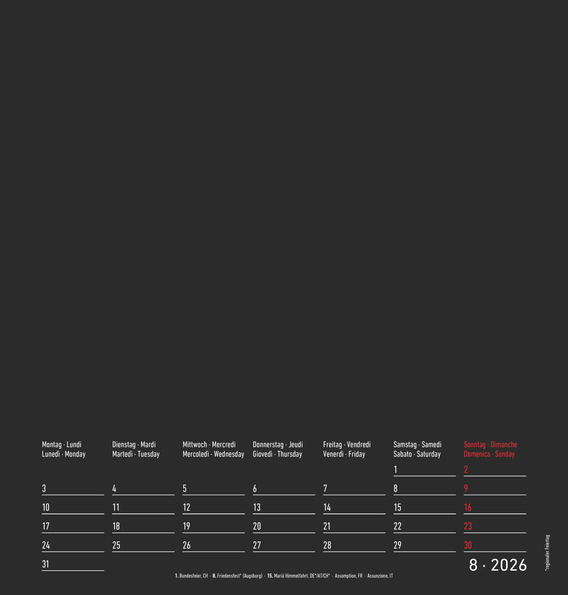 Bild: 4069095006478 | Kreativ-Kalender M - 2 in 1: schwarz und weiss 2026 - 21x22 cm -...