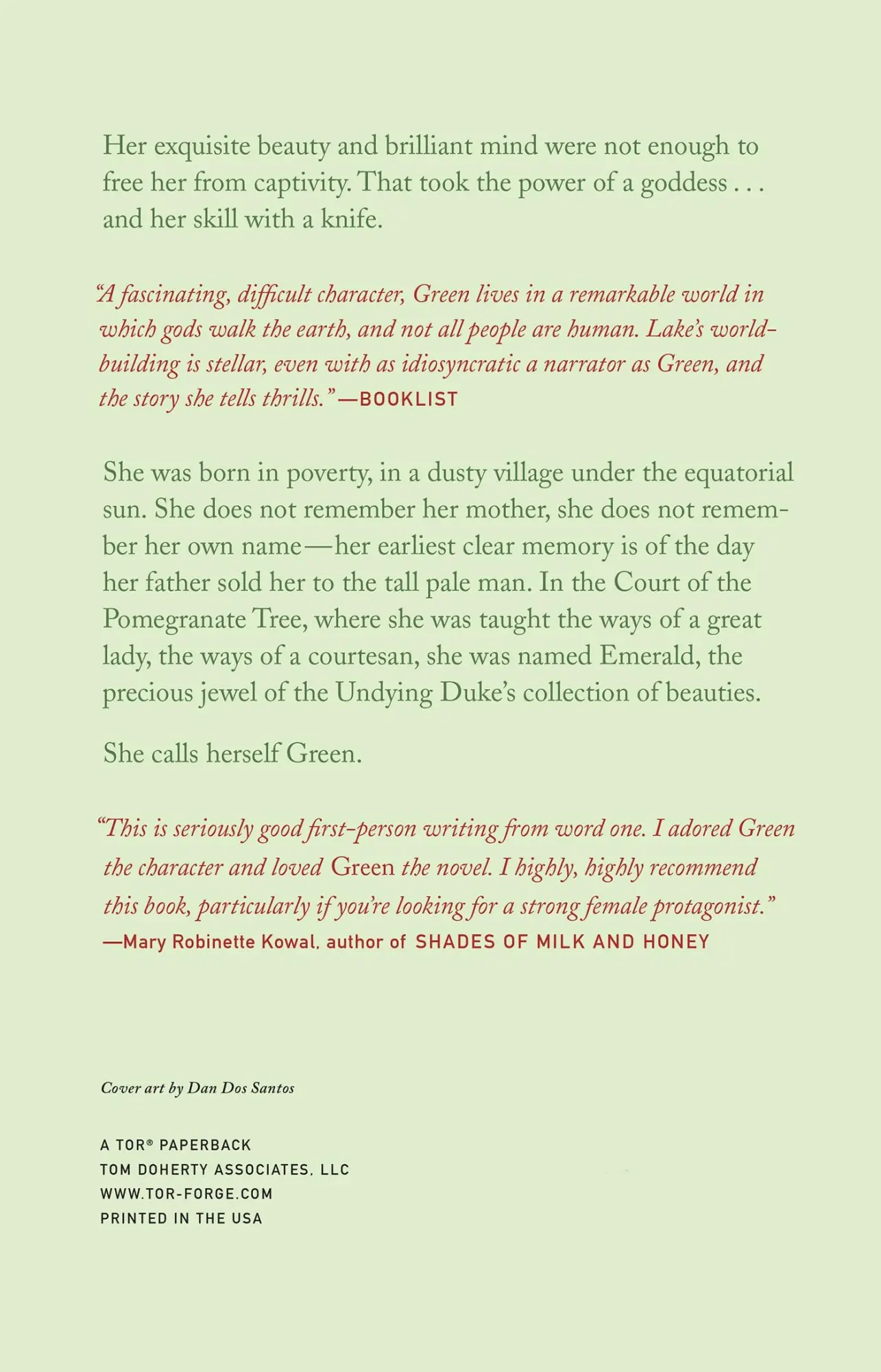 Rückseite: 9780765326478 | Green | Jay Lake | Taschenbuch | Englisch | 2011 | St. Martin's Press