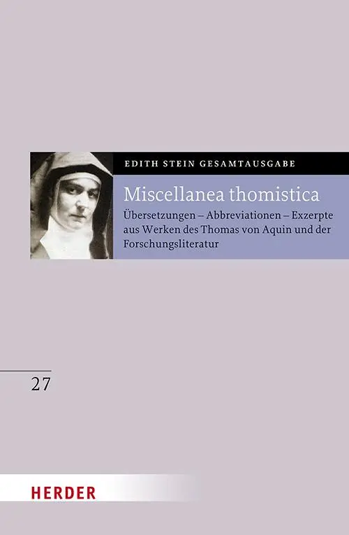 Cover: 9783451026478 | Miscellanea thomistica | Edith Stein | Buch | 344 S. | Deutsch | 2025
