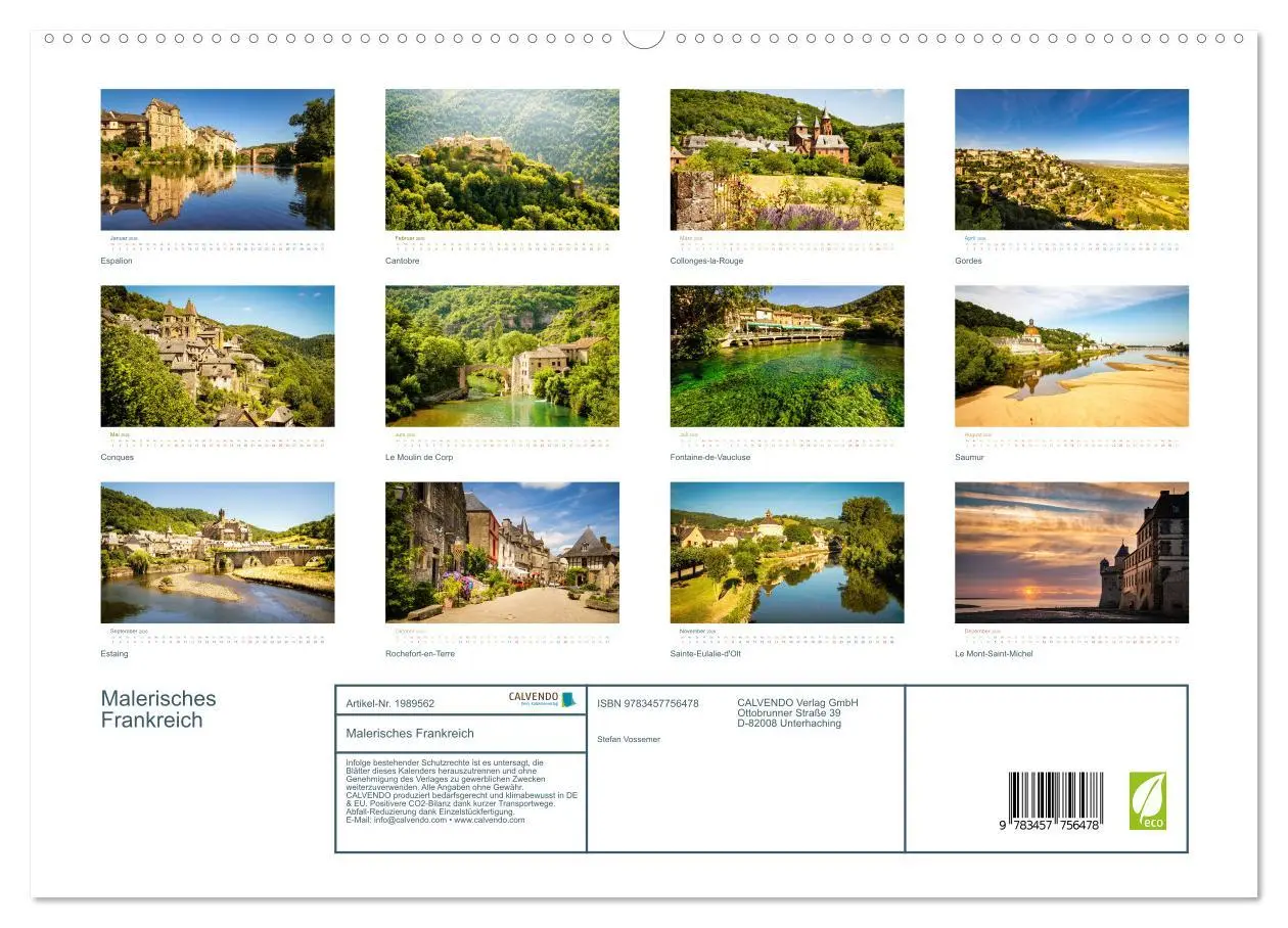 Bild: 9783457756478 | Malerisches Frankreich (hochwertiger Premium Wandkalender 2026 DIN...