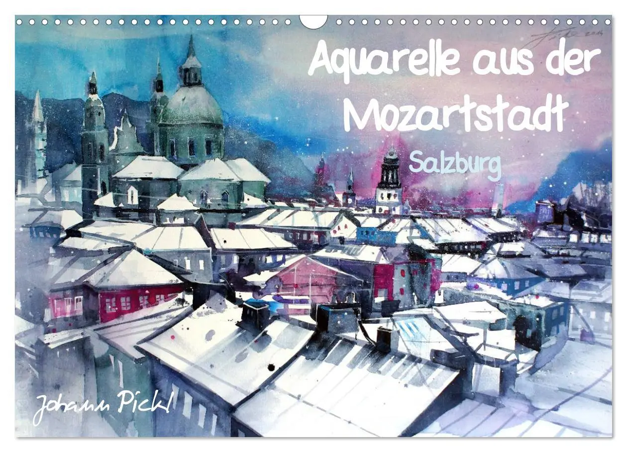 Cover: 9783516086478 | Aquarelle aus der Mozartstadt Salzburg (Wandkalender 2026 DIN A3...